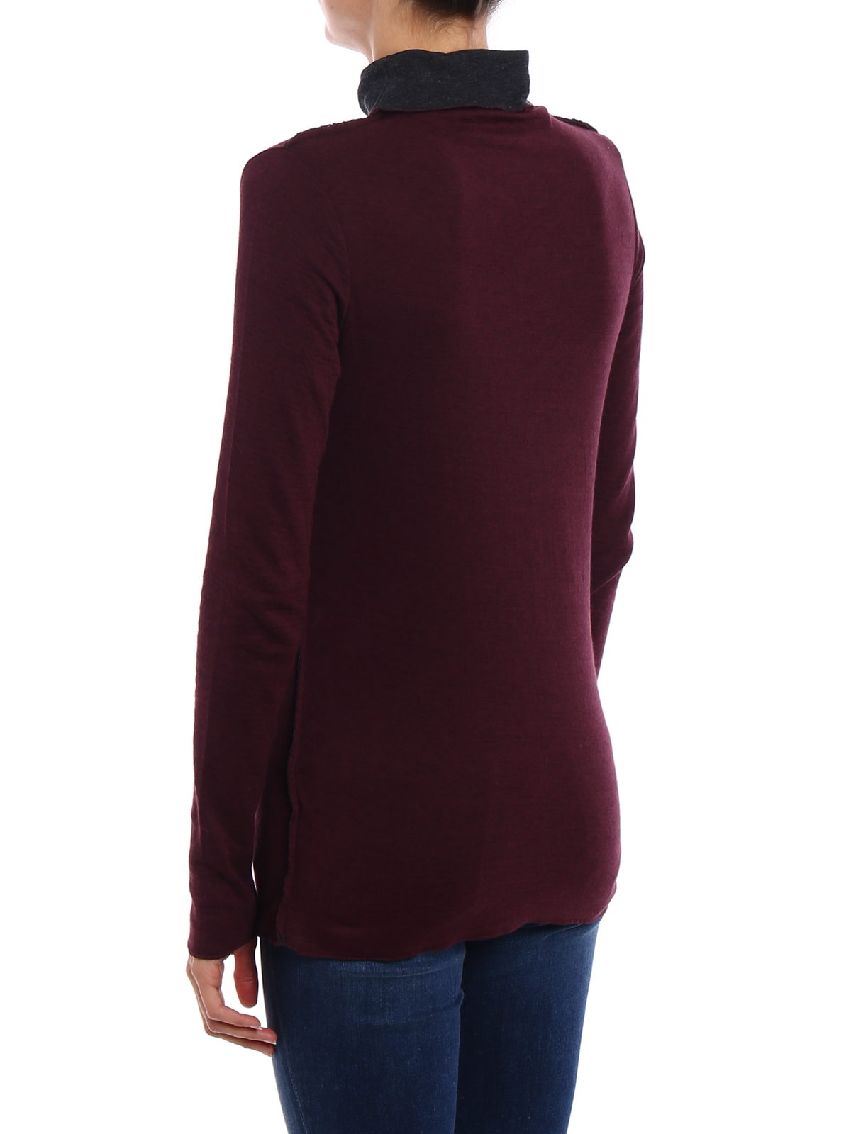 Majestic Filatures Cotton Cashmere Shirt Crew Neck Long Sleeve