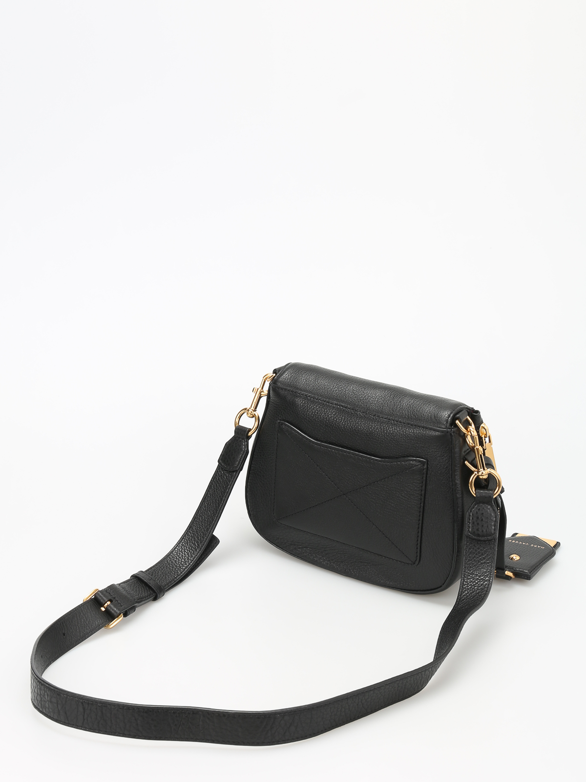 MARC JACOBS BESACE BANDOULIERE BANDOULIERE BLACK LEATHER HAND BAG