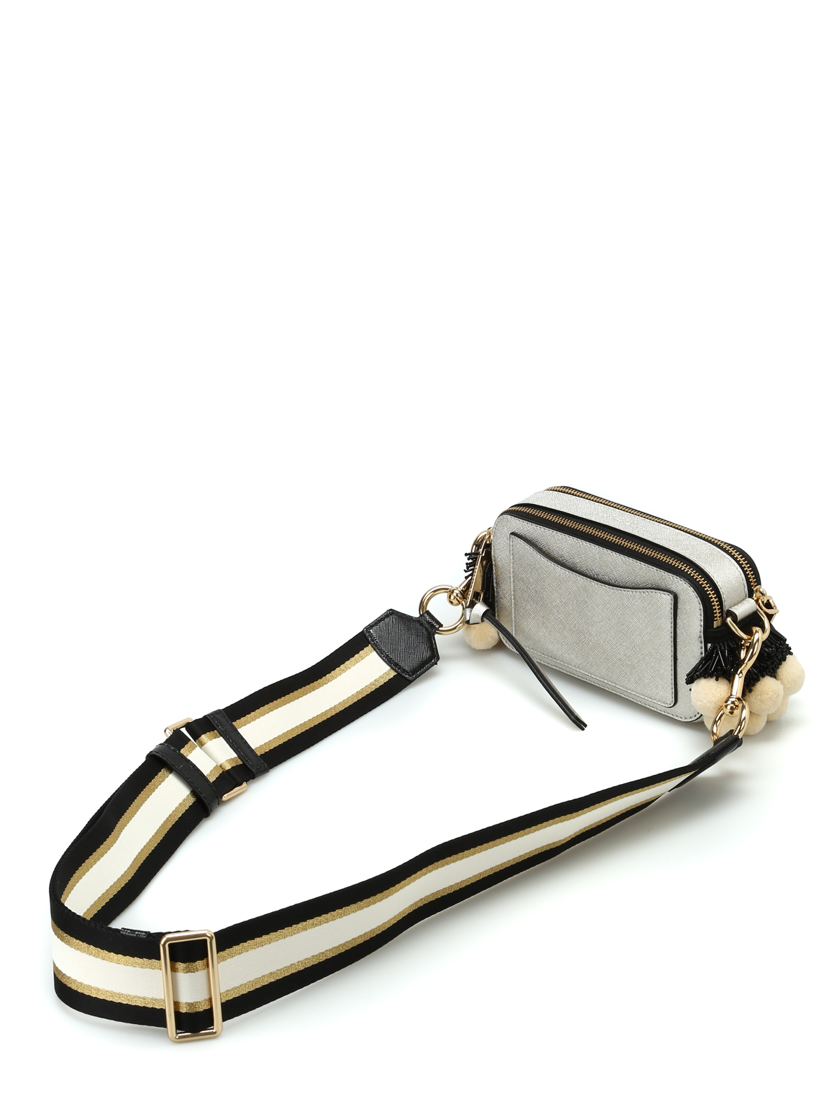 Marc Jacobs The Snapshot Camera Bag Black/Burgundy/White/Gold in Leather  with Gold-tone - US