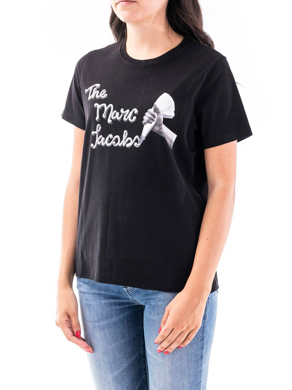 MARC JACOBS レディース THE T-SHIRT Marc Jacobs Logo print T-shirt - Black - Women|C6000096001