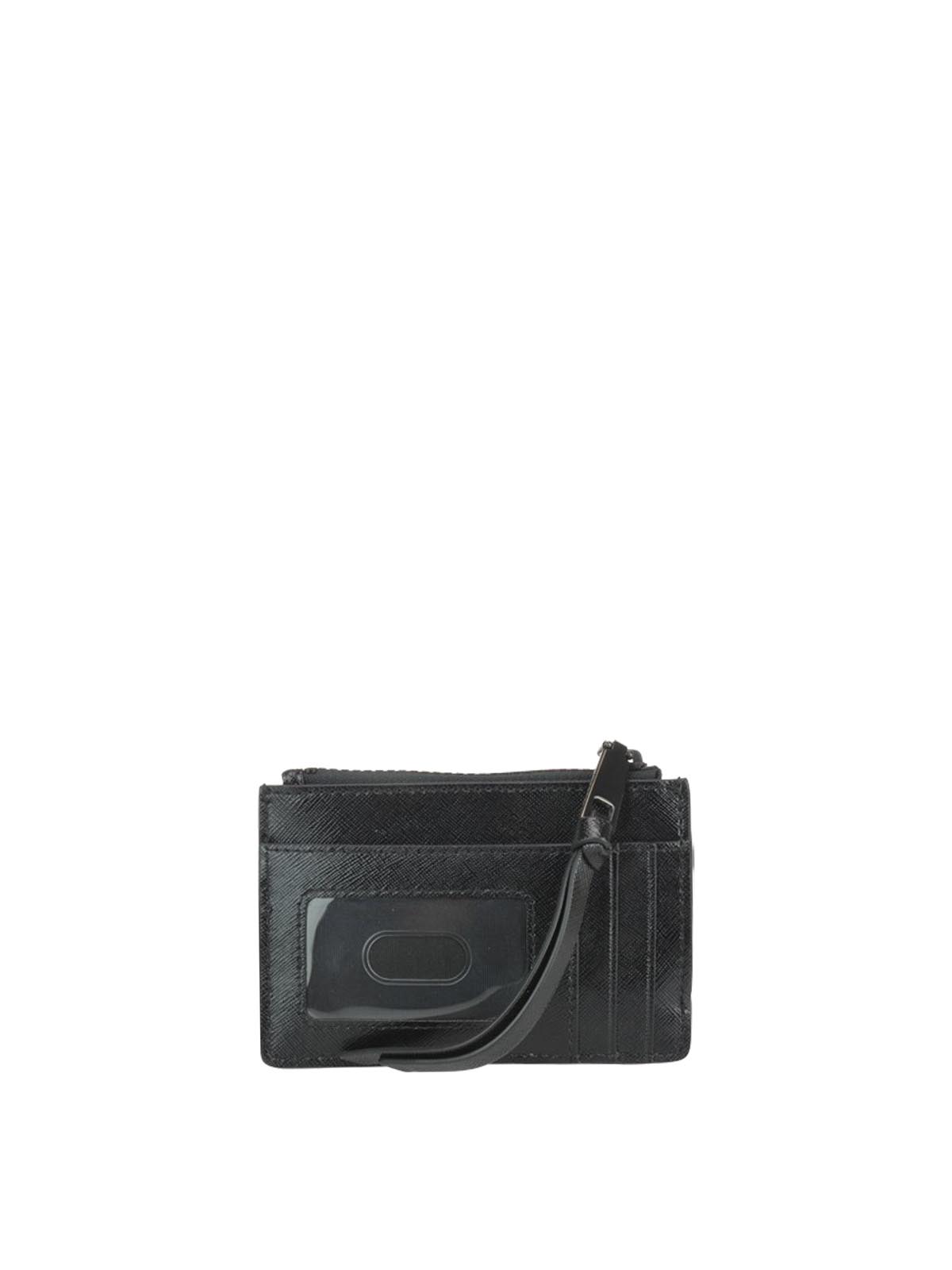 Marc Jacobs The Utility Snapshot Dtm Black Leather Top Zip Multi Wallet