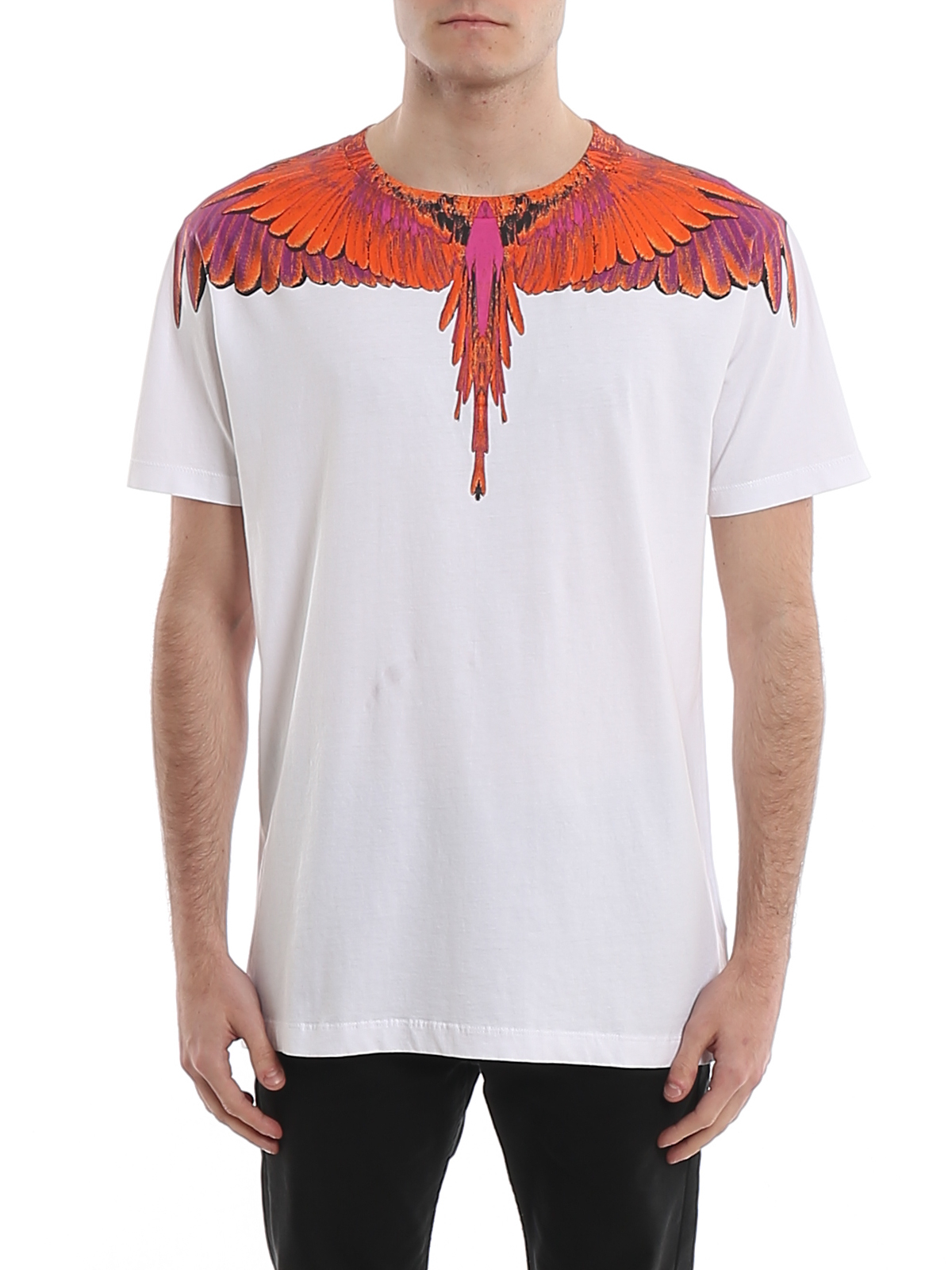 Psykologisk kondom kalv T-shirts Marcelo Burlon - Red Wings white T-shirt - CMAA018R20JER0040125