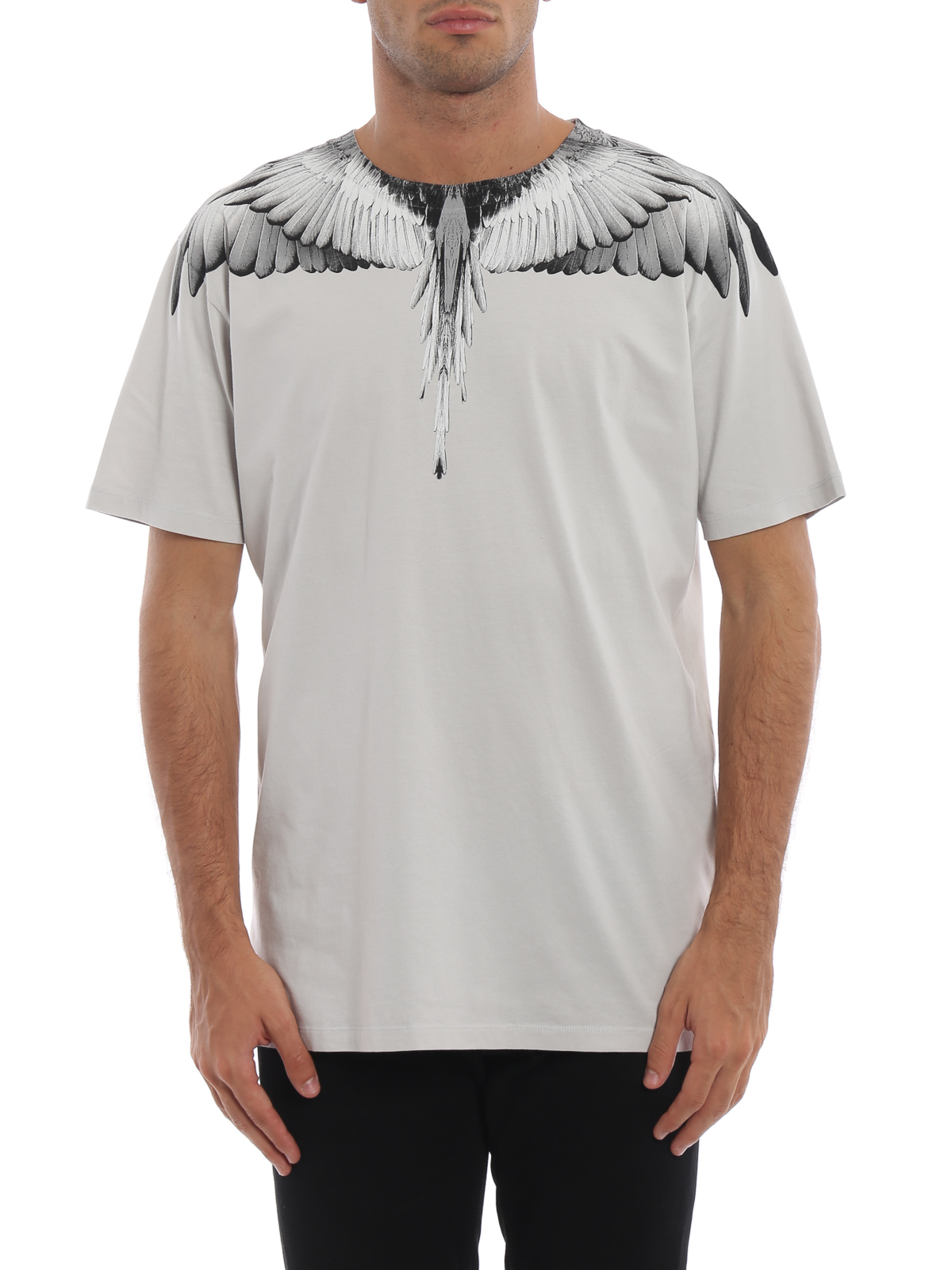 Marcelo Burlon County Of Milan Wings pearl grey cotton T