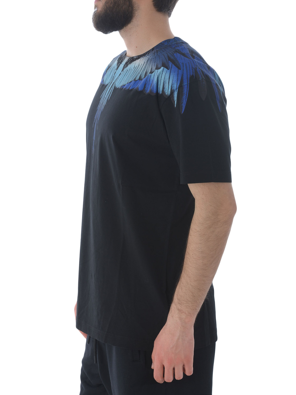 T-shirts Marcelo Burlon - Wings print black cotton - CMAA018S190010211088