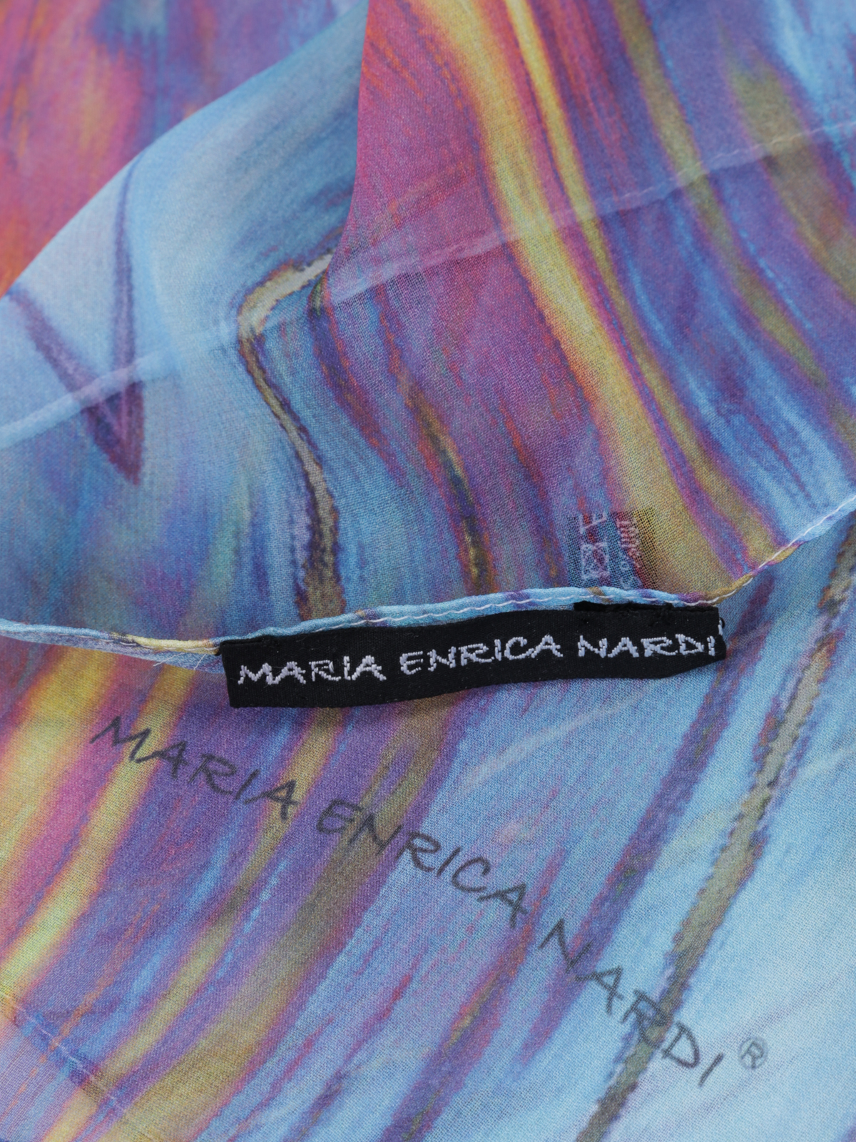 Shop Maria Enrica Nardi Natalia Silk Scarf In Multicolour