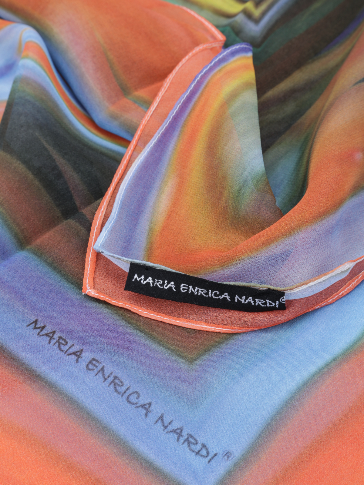 Shop Maria Enrica Nardi Penelope Silk Scarf In Multicolour
