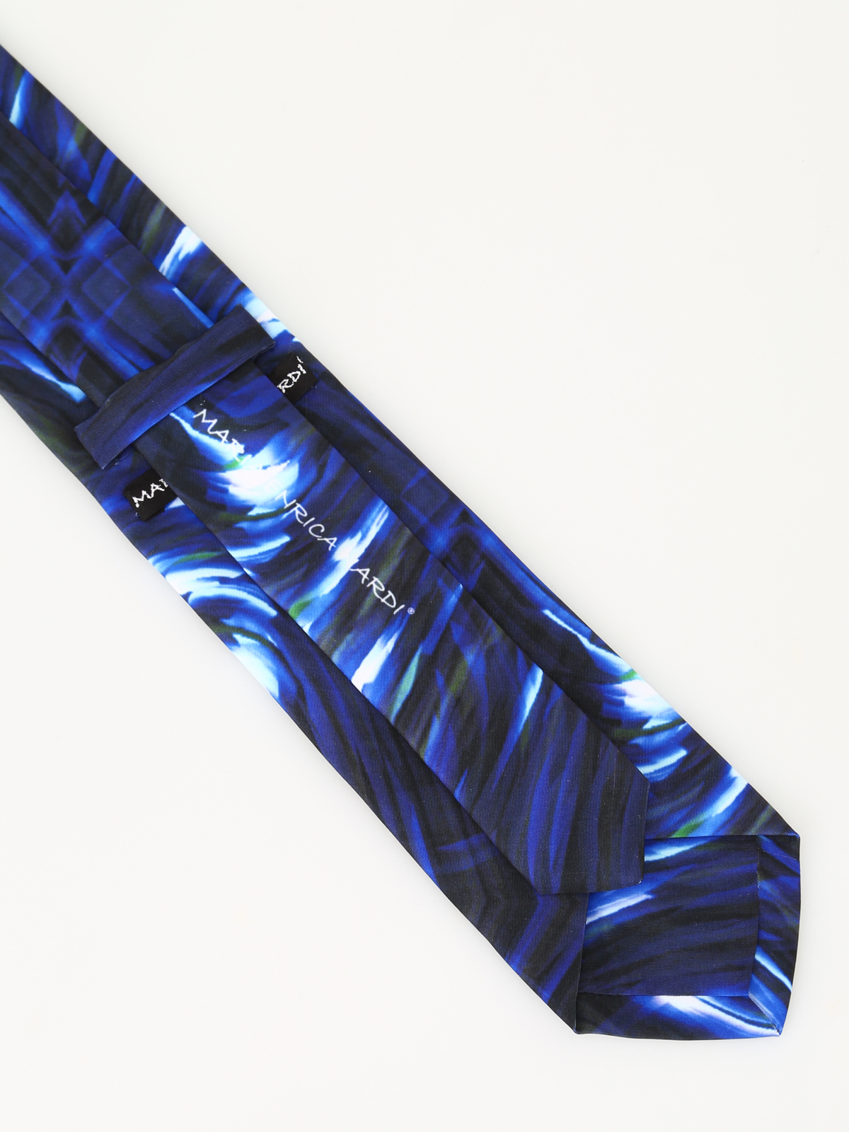 Shop Maria Enrica Nardi Portovenere Cotton Blend Tie In Dark Blue