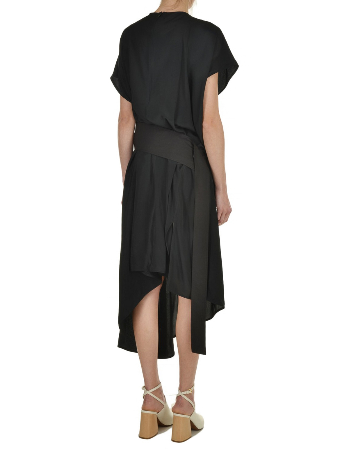 marni asymmetric dress Marni Yellow Floral Cotton Ruched Dress Spring 2017 New W Tags  Basha Gold