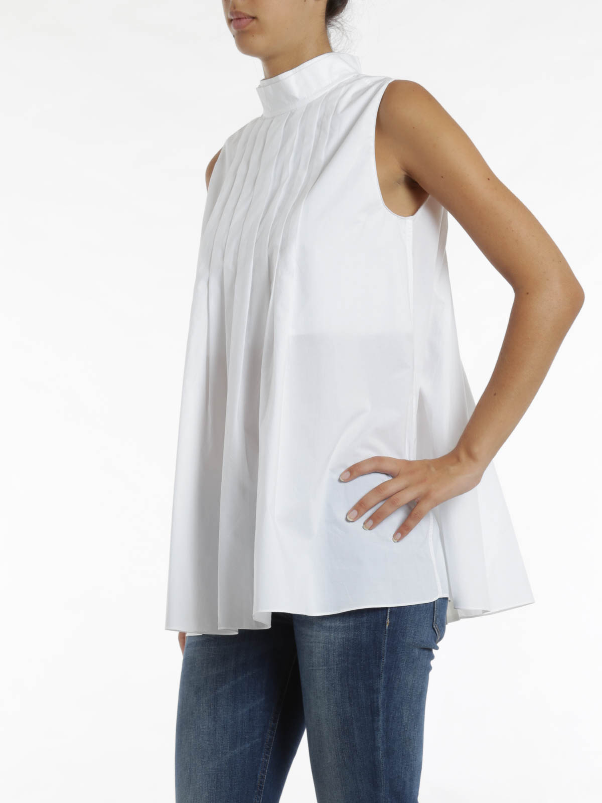 Marni Pleated shirt - White - Women|CAMAS24A00TCB0900W08