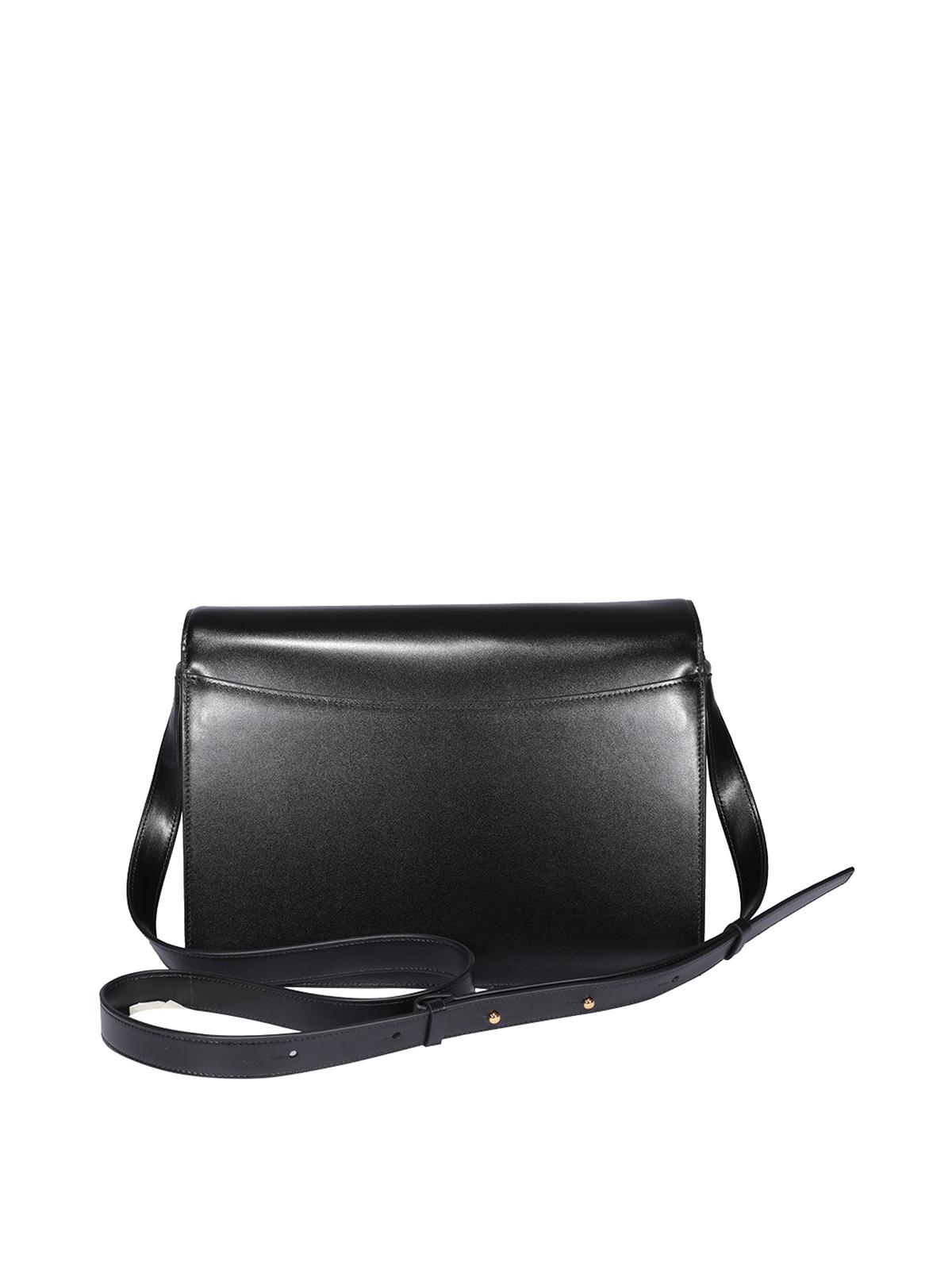Black Trunk large leather cross-body bag, Marni
