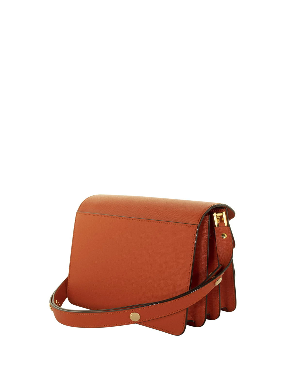 Trunk Leather Shoulder Bag in Red - Marni