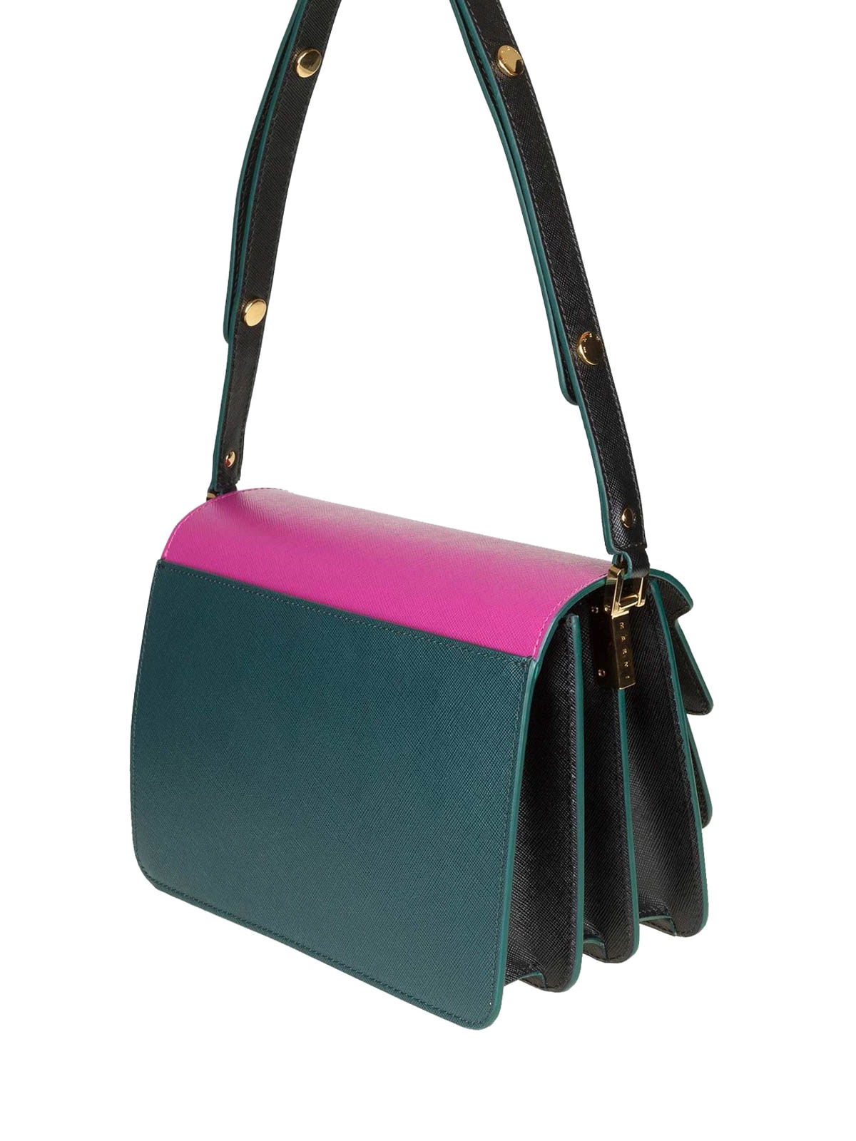 Marni Trunk Bag in Three-coloured Calfskin