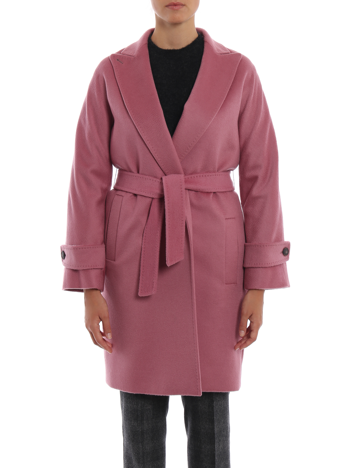 Max Mara Pink Wrap Coat