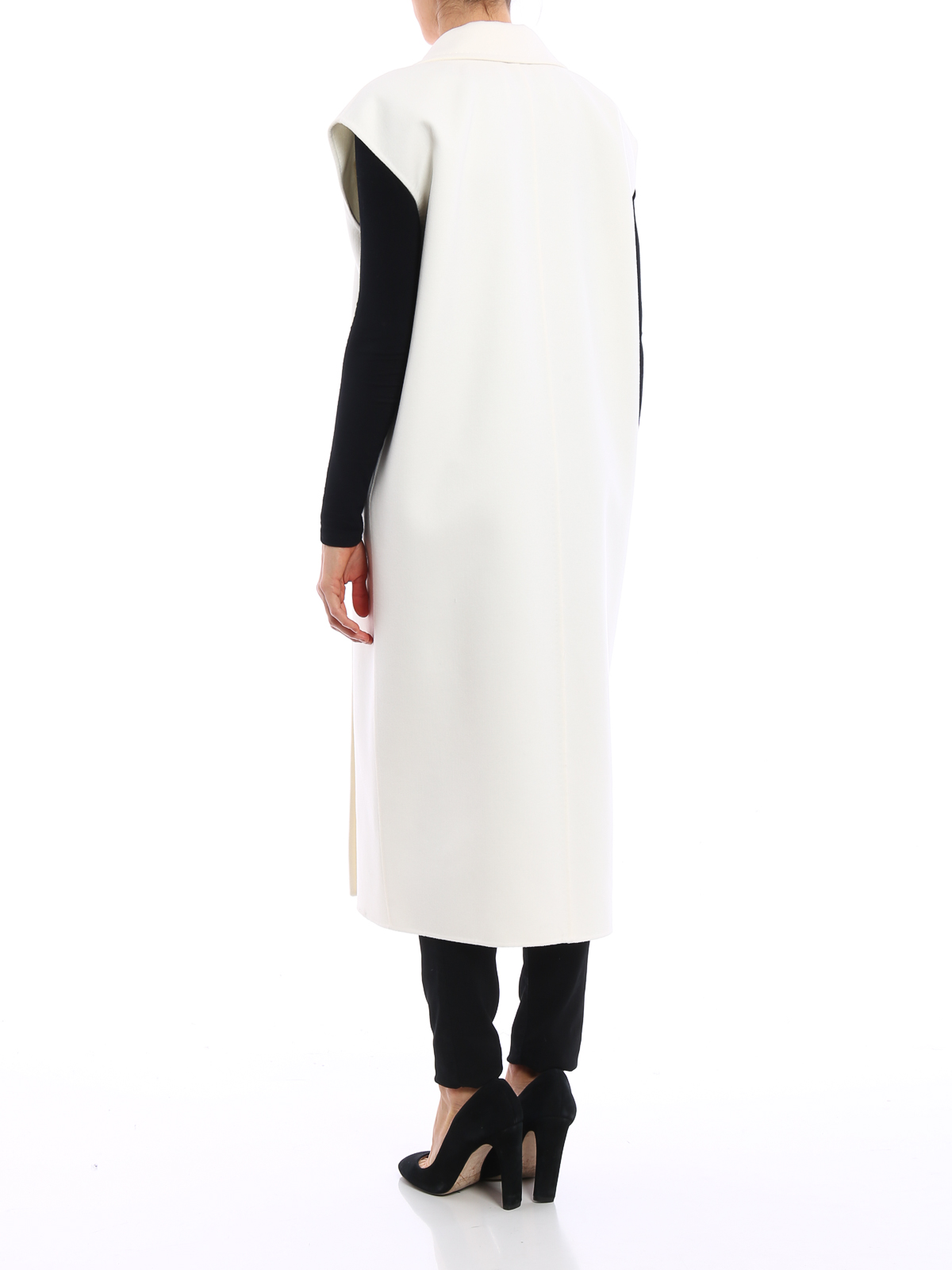 ボトムスその他 Max Mara Ciurma Sleeveless Blazer Long sleeveless wool blazer, beige shaded | 