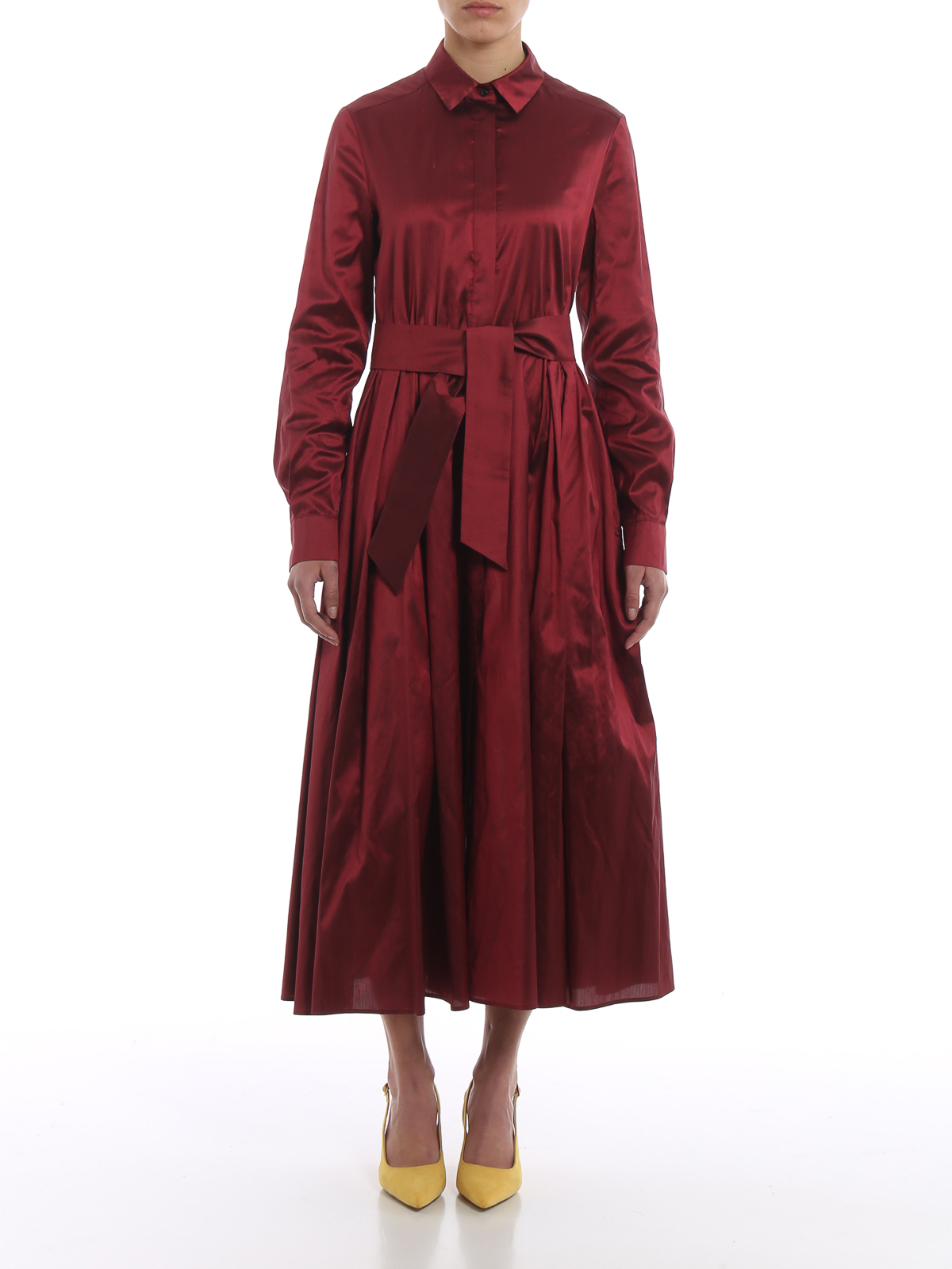 Max Mara Exploit silk shirt dress - Red - Women | 82210797000021