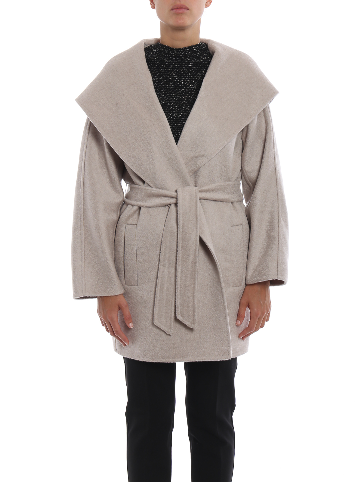 Short coats Max Mara - Valdese cashmere short wrap coat - 10860489000025