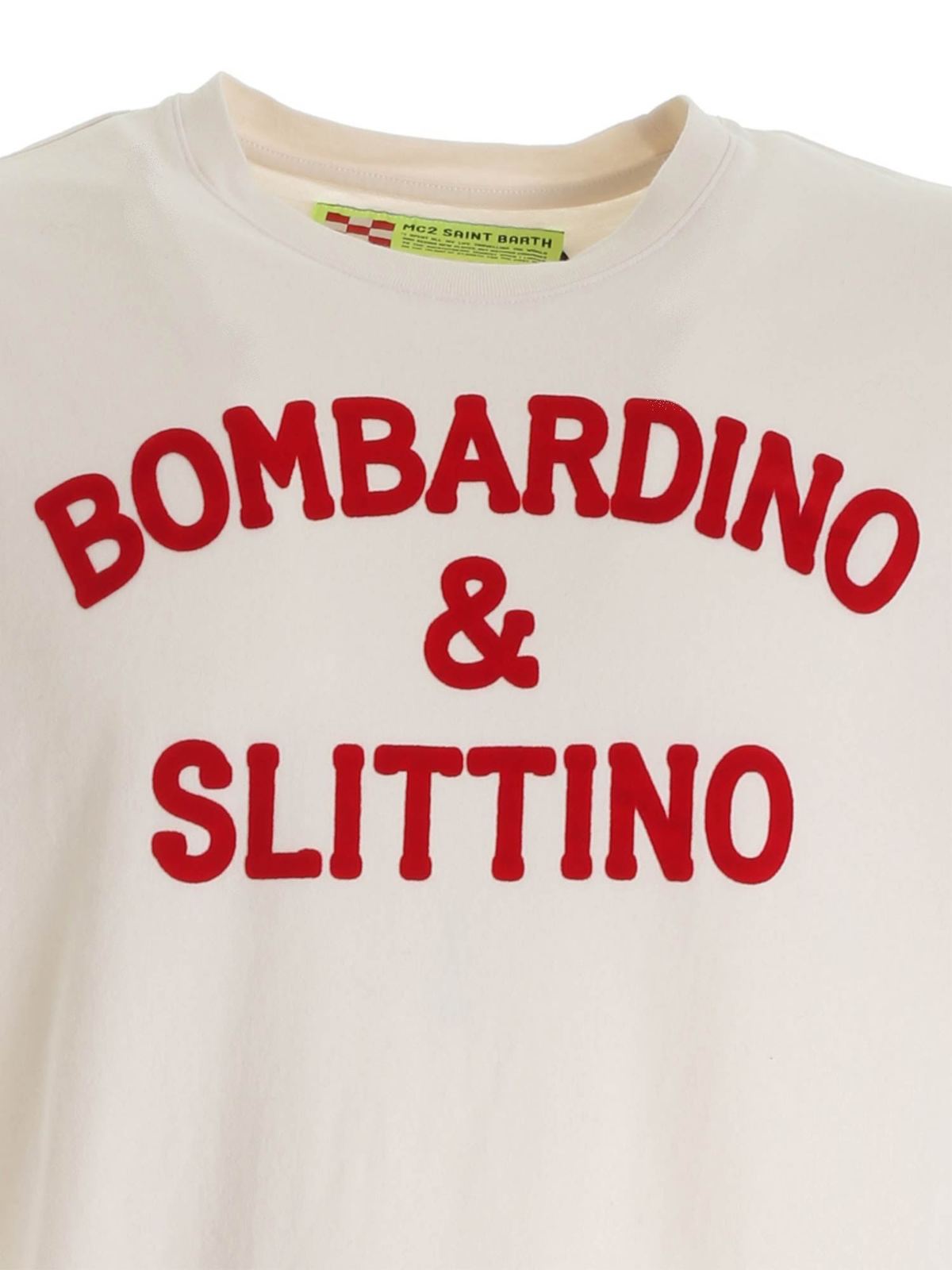Mc2 Saint Barth Bombardino Slittino T-shirt in cream color