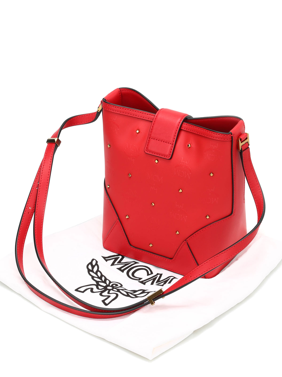 MCM クロスボディバッグ ブルー牛革 販売終了コレクション バッグ