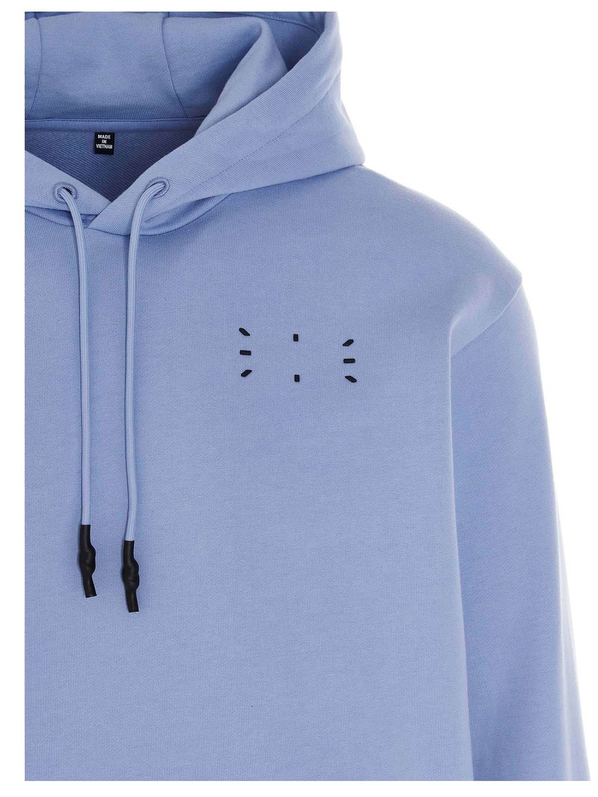 McQ Alexander Mcqueen Relaxed hoodie in light blue|624727RQR205355