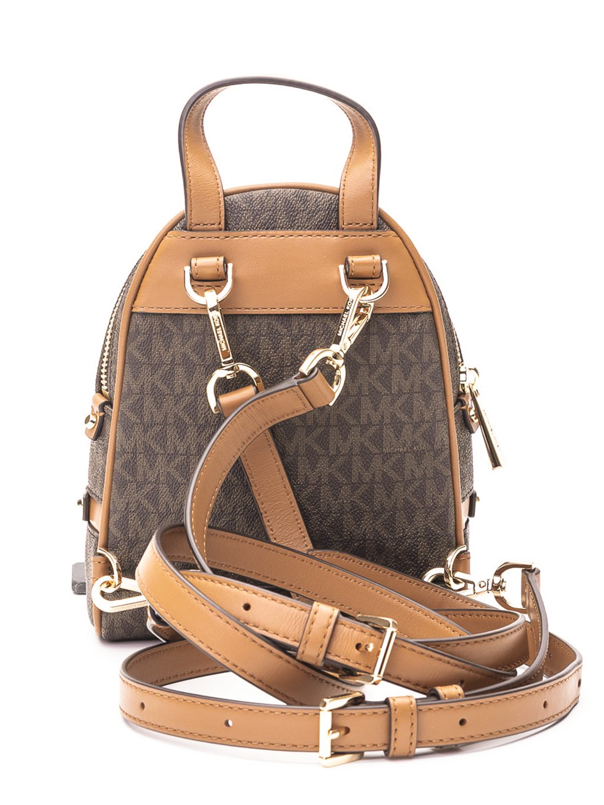 Shop Michael Kors Rhea Mini Backpack In Brown
