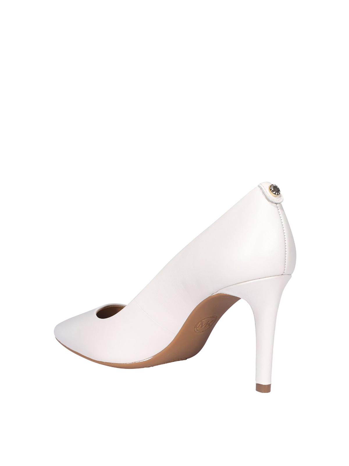 MICHAEL Michael Kors Beverly Leather Mule Pump Optic White  Women shoes  White slip on shoes Shoes