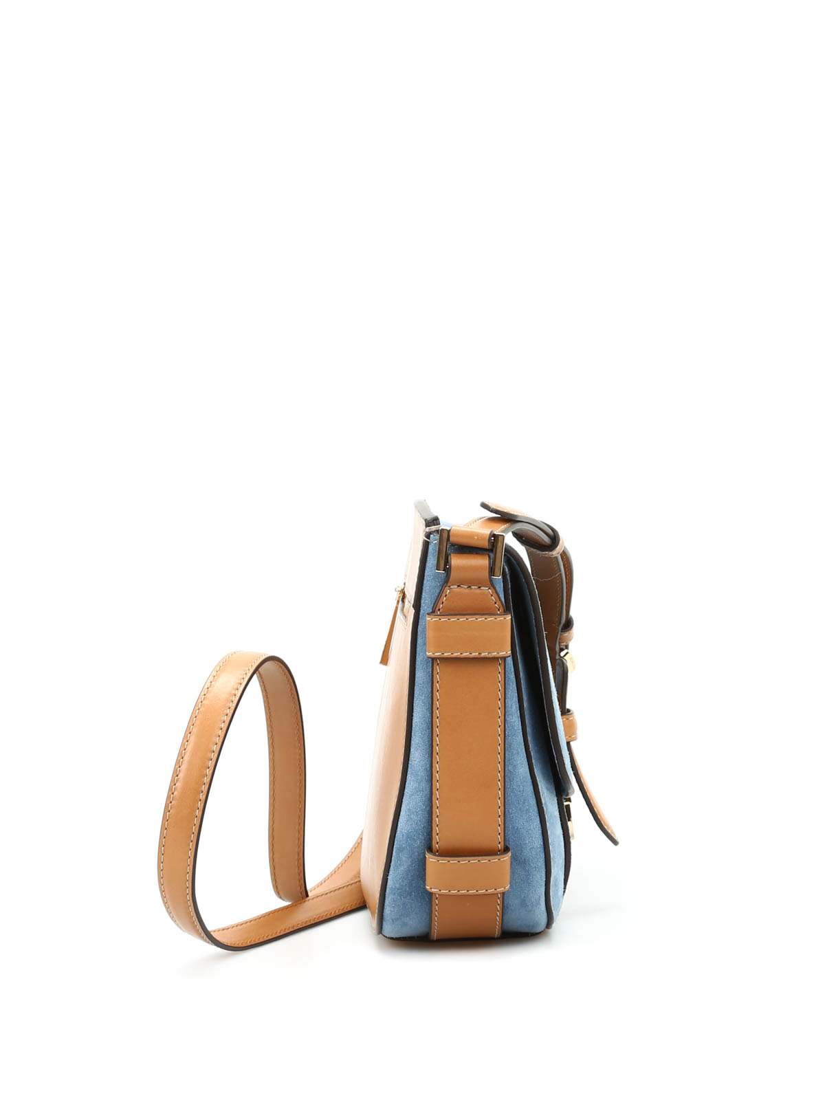 Michael Kors, Bags, Michael Kors Romy Medium Blue Suede Backpack