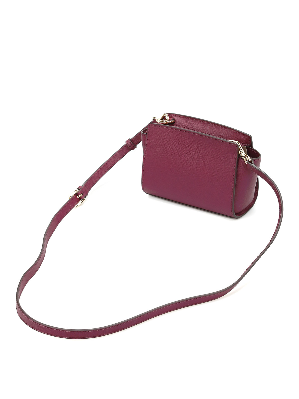 MICHAEL Michael Kors Selma Mini Saffiano Leather Crossbody Messenger Bag  (Deep Pink) : : Fashion