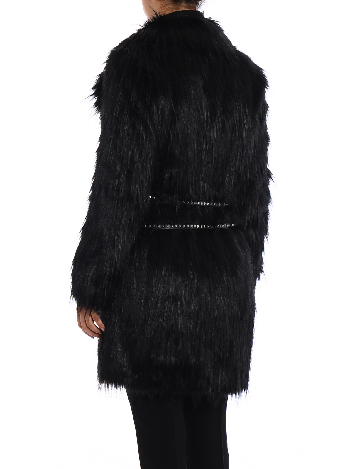 Faux fur coat Michael Kors White size 8 UK in Faux fur  15401077