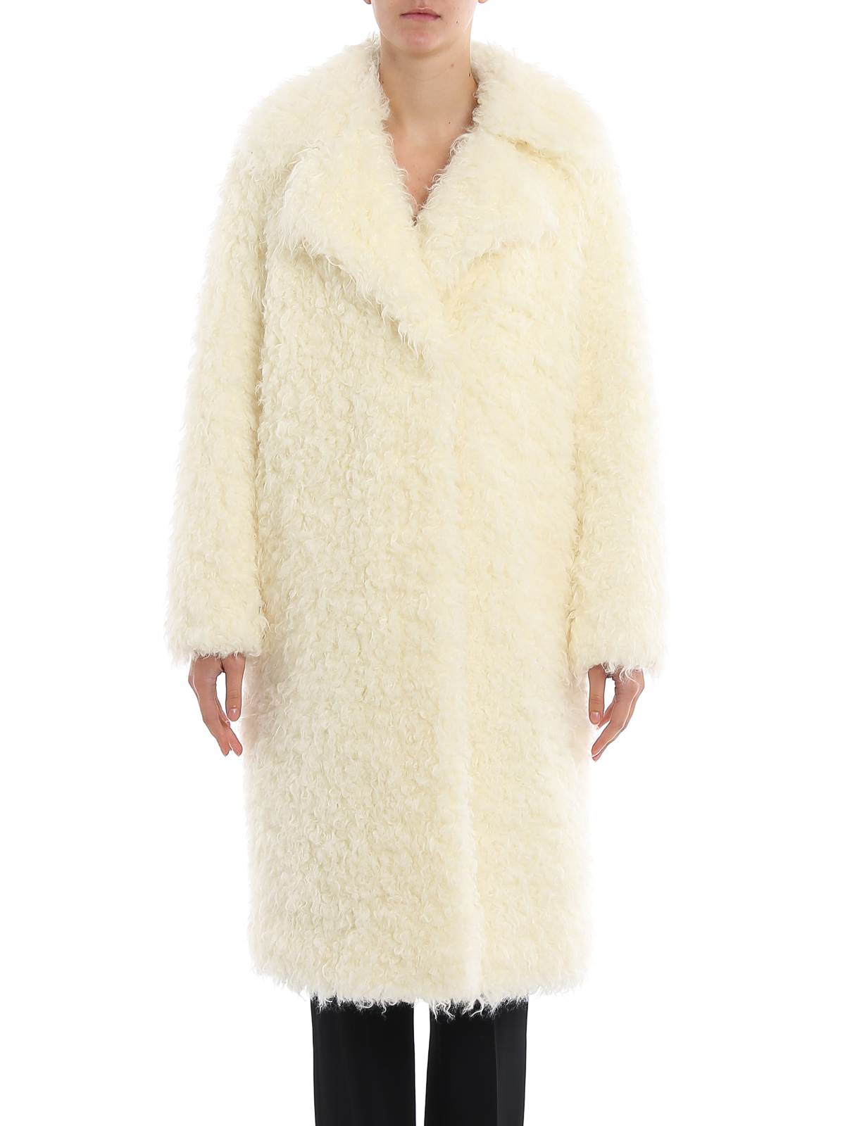 Michael Kors Faux shearling coat White Women MF92J2GC8U110