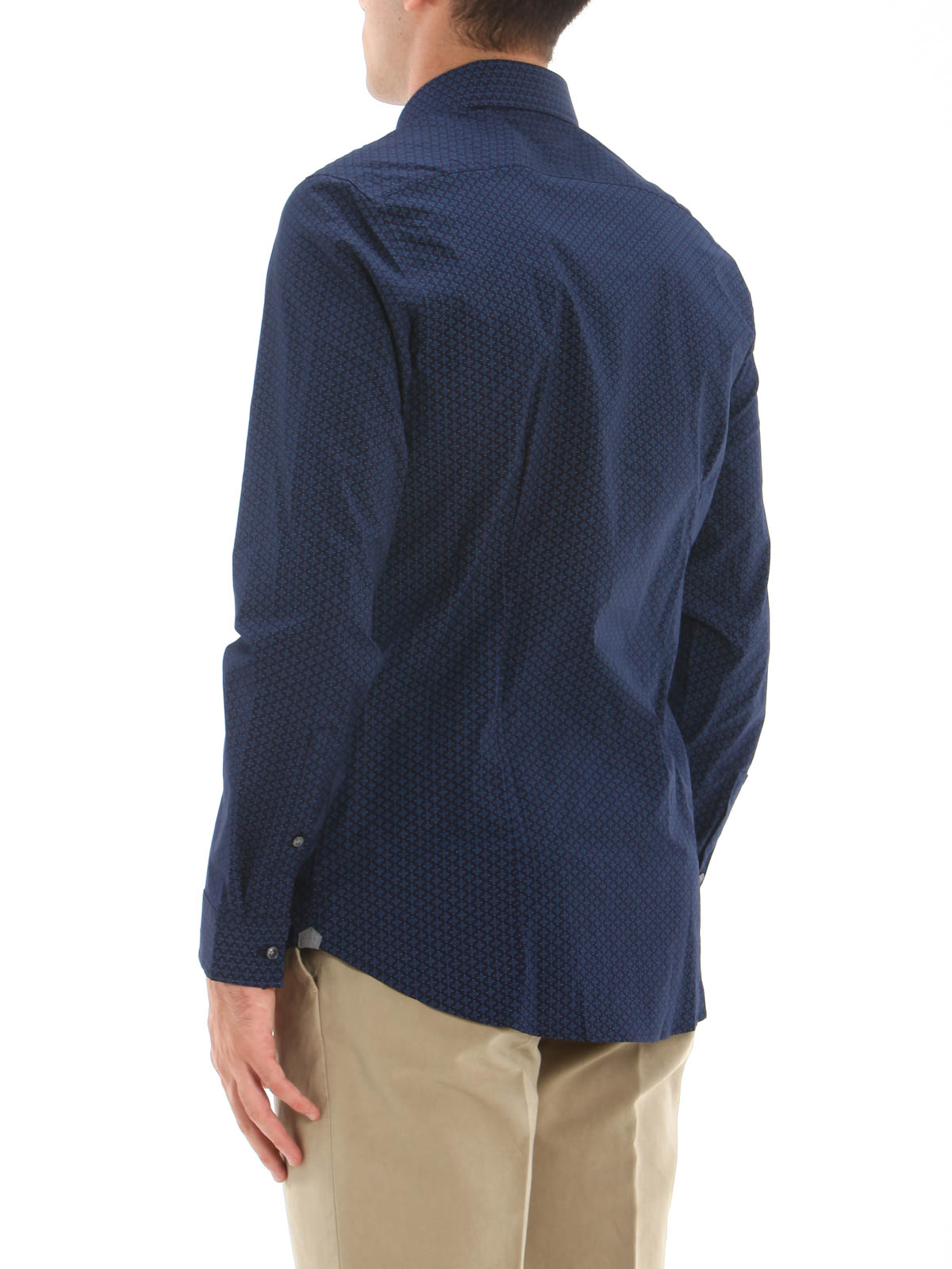 Michael Kors Slim fit stretch patterned shirt - Men|CF64CD326B410