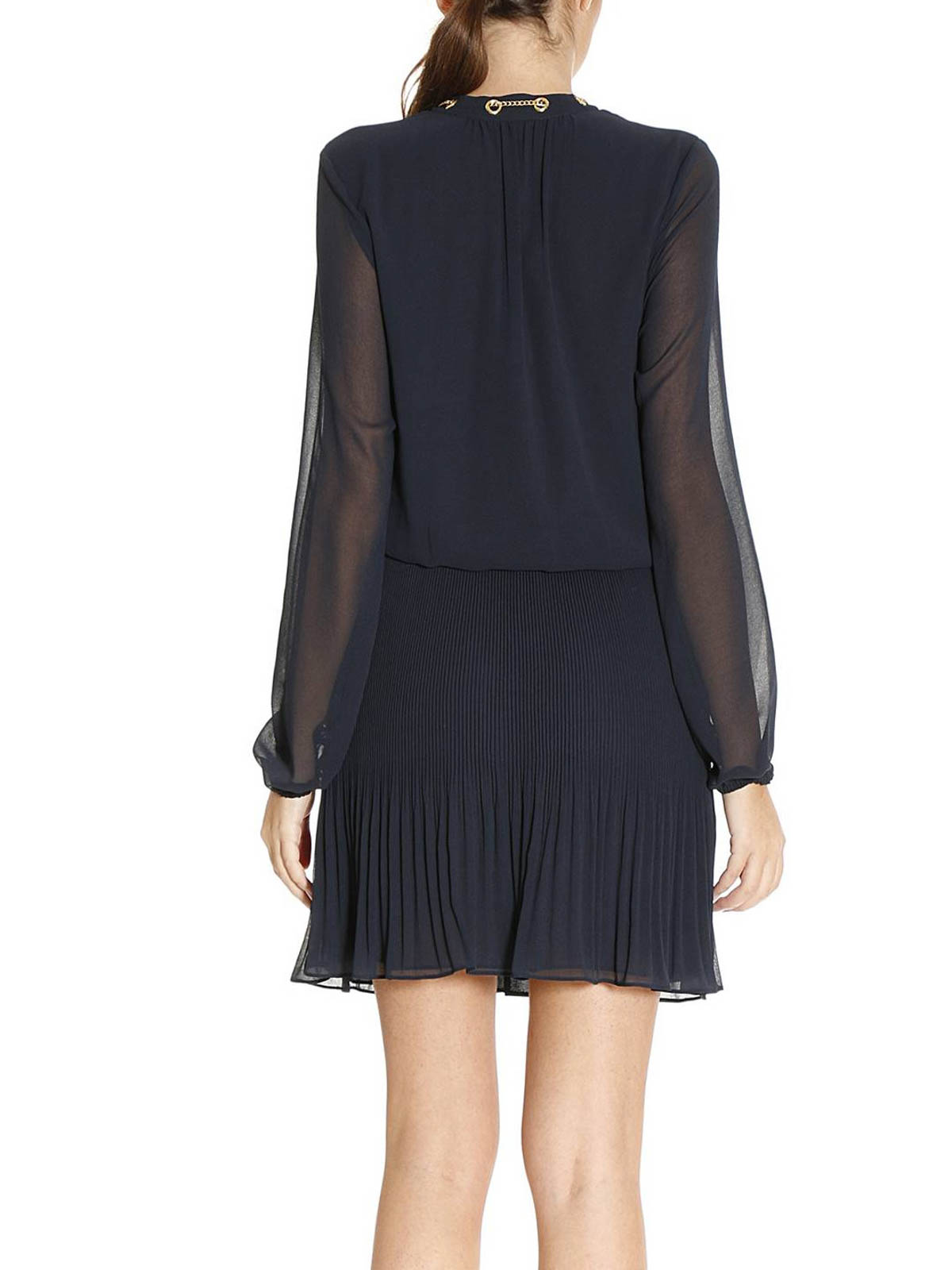 Michael Kors Georgette short dress - Blue - Women|MH68WNT4ZB Michael Kors Georgette short dress - Blue - Women|MH68WNT4ZB