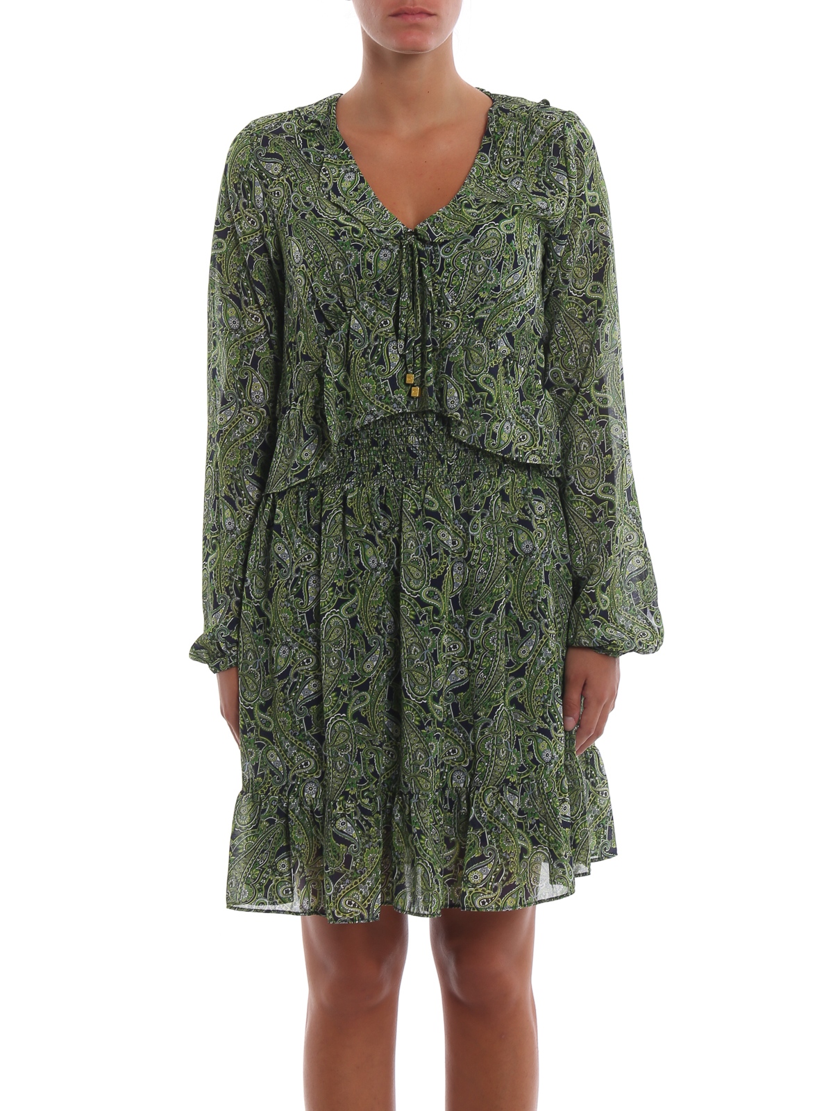 MICHAEL KORS Pleated dress in green  Breuninger