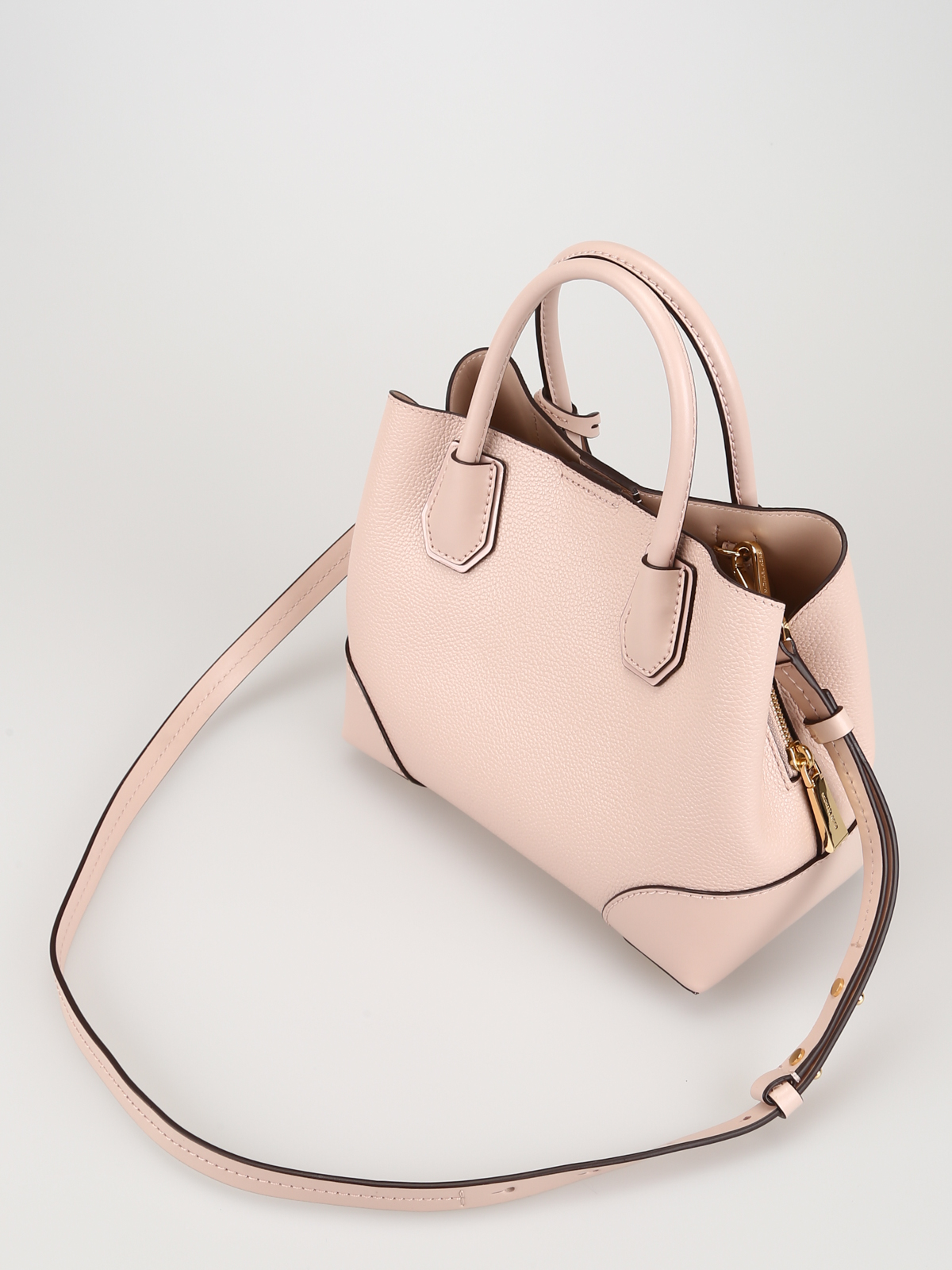 Cross body bags Michael Kors - Mercer M light pink leather bag