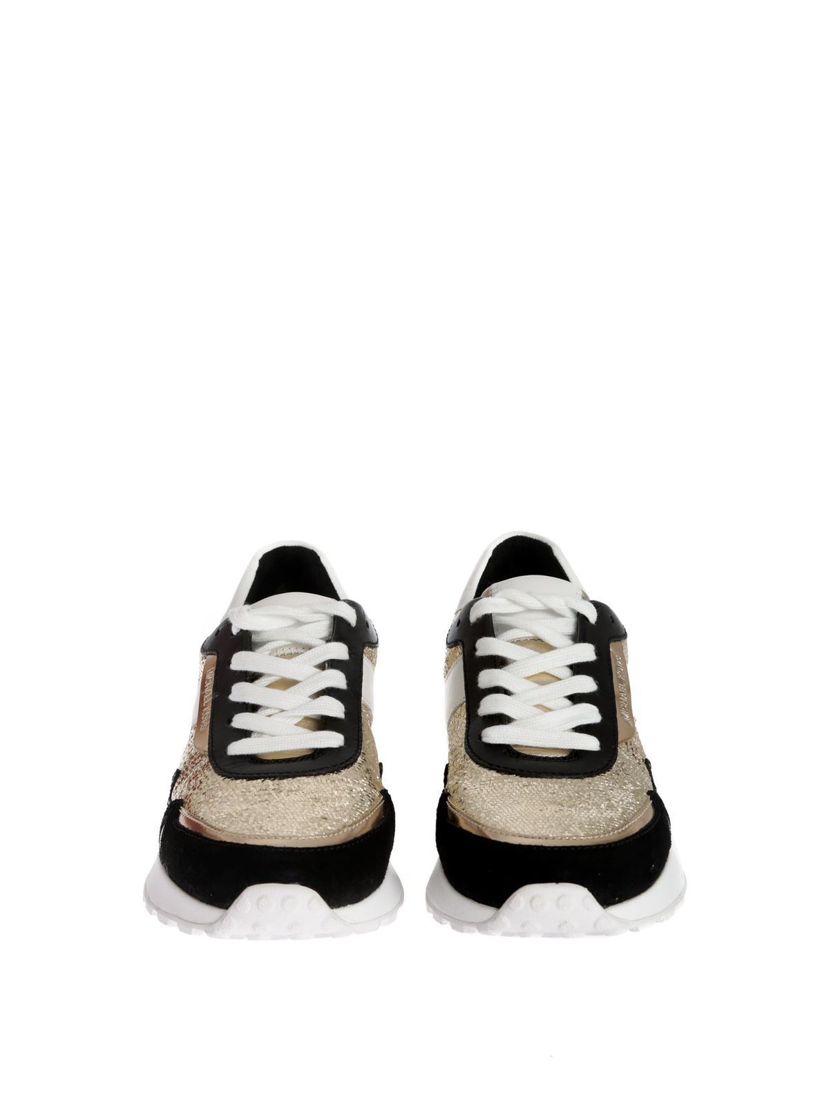 Fabel Uitscheiden olifant Trainers Michael Kors - Monroe sneakers in metallic leather and suede -  43F9MOFS1MPLGOLDBLK