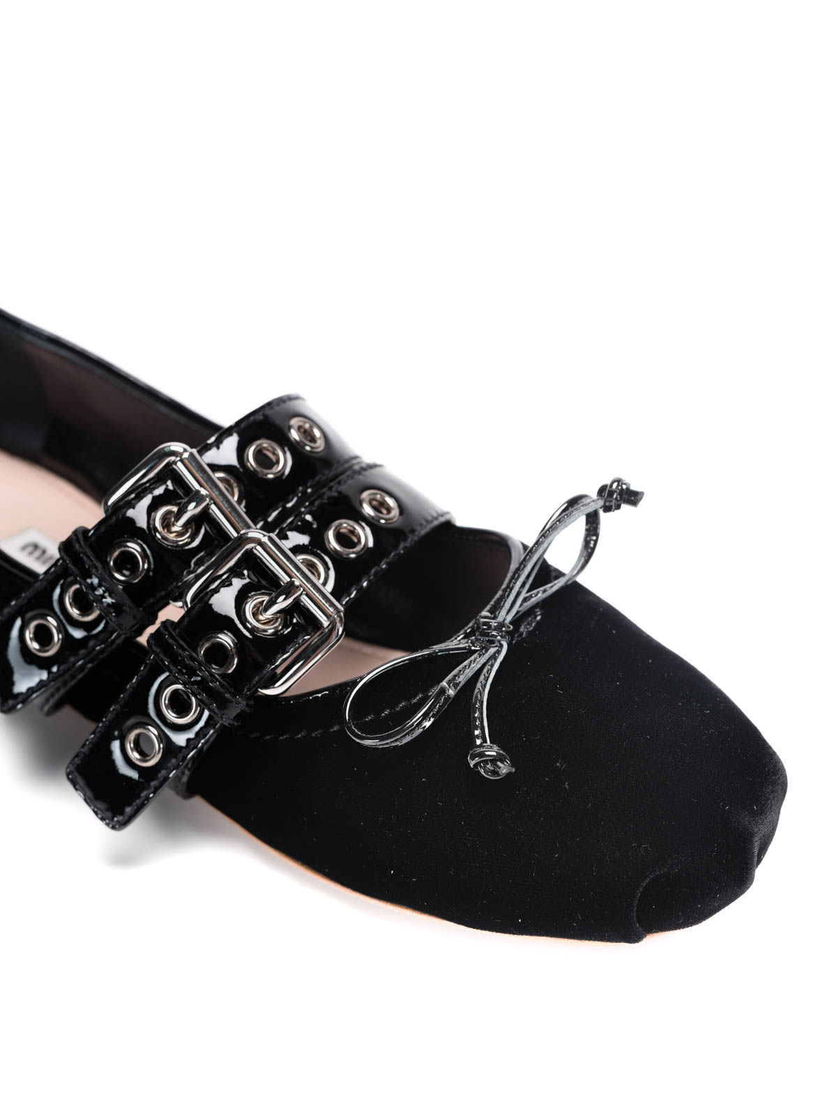 Miu Miu Black Velvet Ballerina Flats Miu Miu miu miu Velvet Ballet