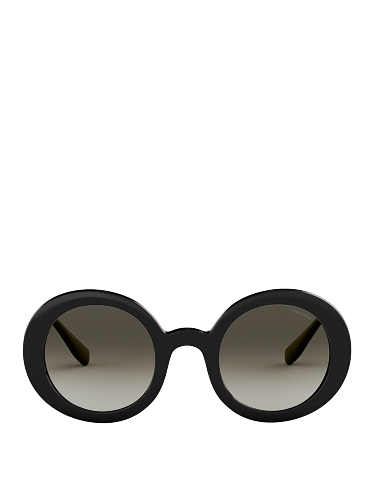 NO.551 Miu Miu black round acetate sunglasses MIU MIU Oval-frame acetate sunglasses | NET-A-PORTER main image 3