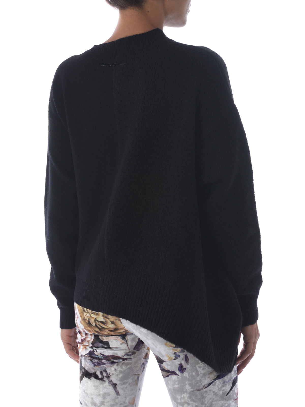 MM6 Maison Margiela Asymmetric bicolour sweater|S32HA0470S16131005F