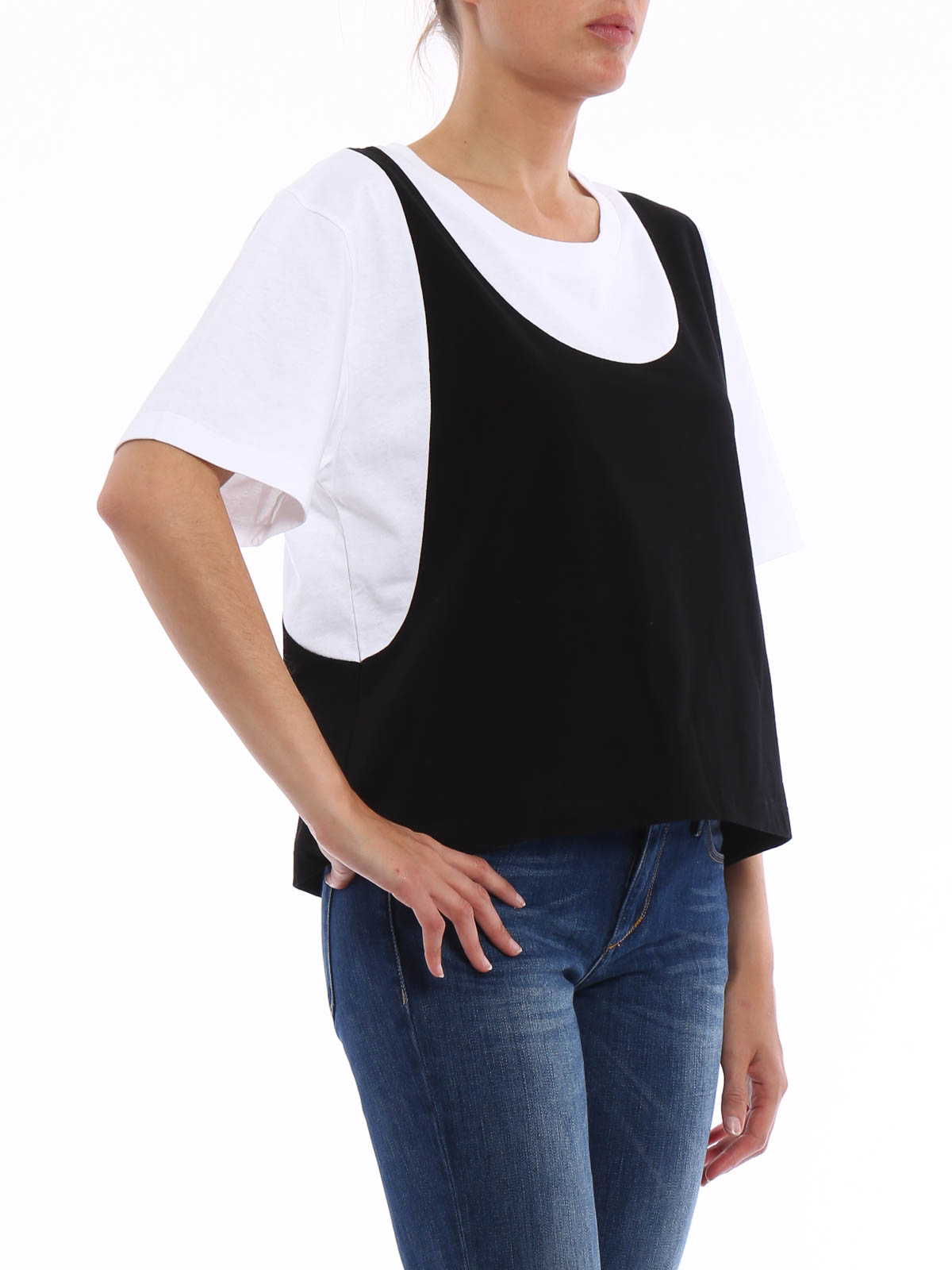 MM6 Maison Margiela Tank top pattern T-shirt|S32GC0414S22733962