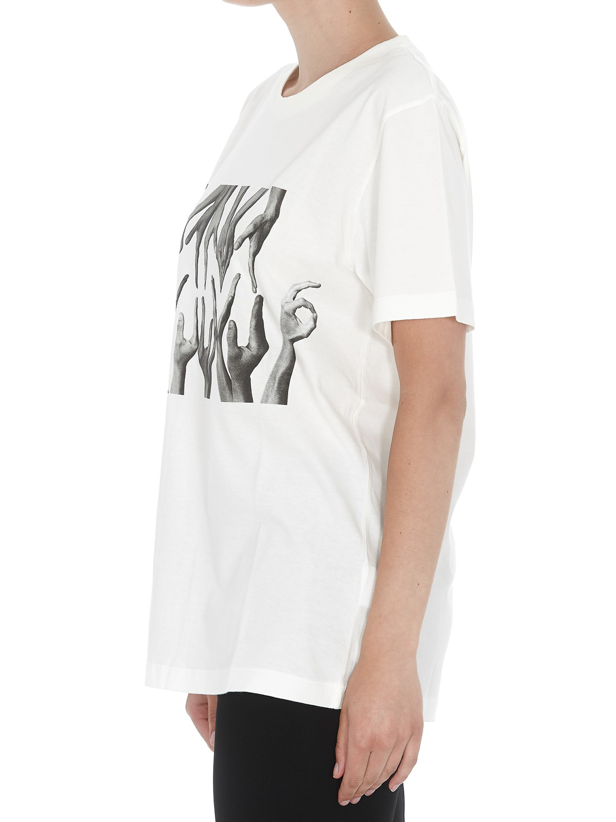 MM6 Maison Margiela White hand print T-shirt MM6 Maison Margiela White hand print T-shirt