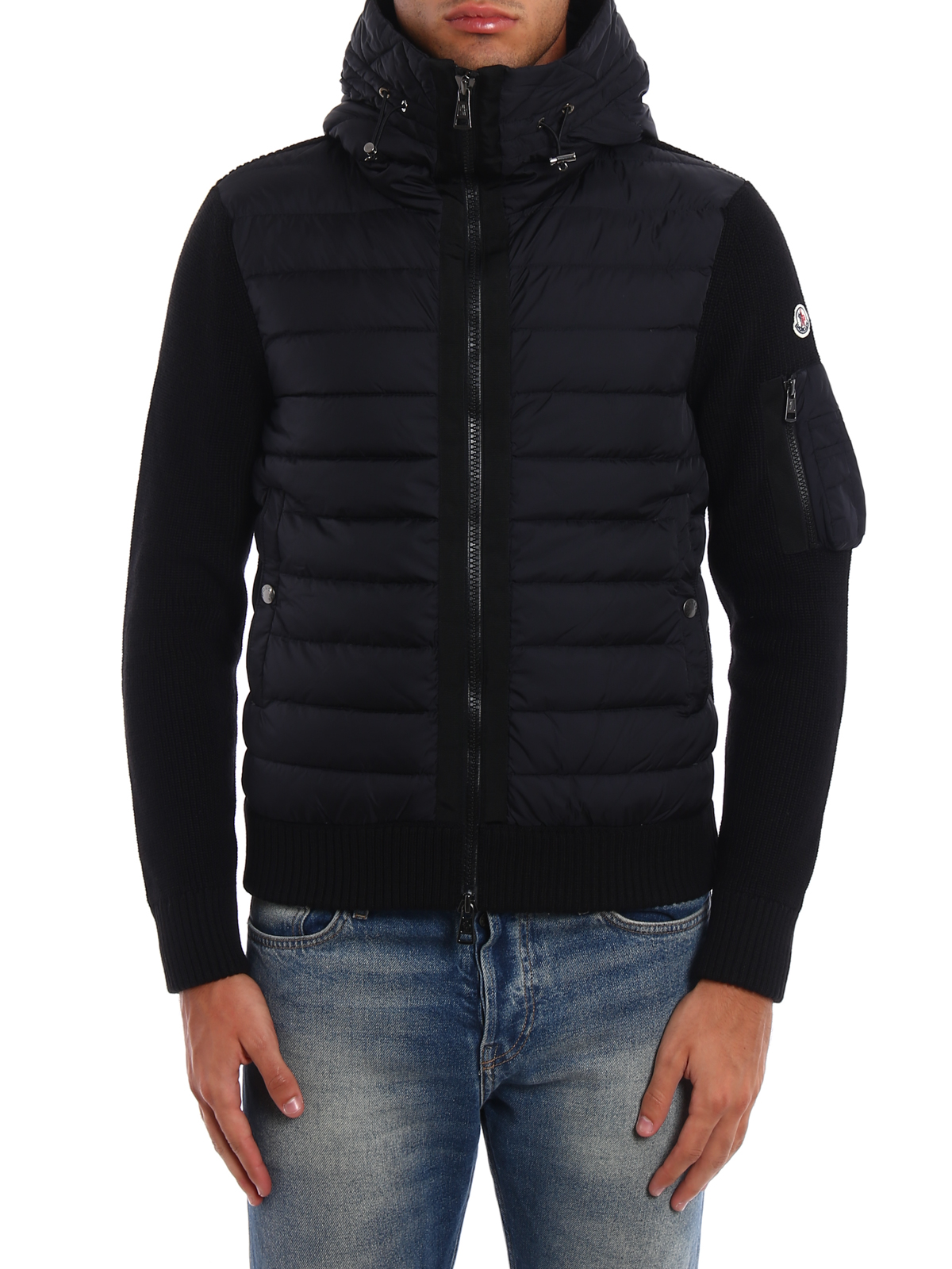 Cardigans Moncler - Front padded tricot cardigan