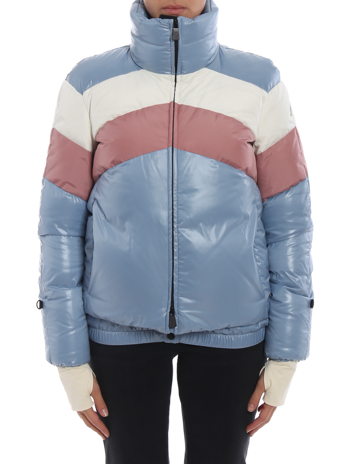 Moncler Grenoble Lamar Puffer Down Jacket Tricolor Yellow Pink White