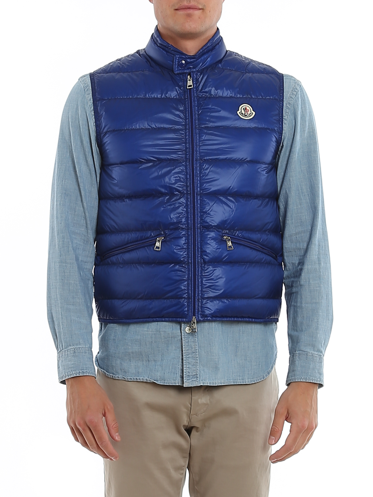 Vestes-rembourrees Moncler - Gui-Longue Saison - Bleu - 1A1070053029758