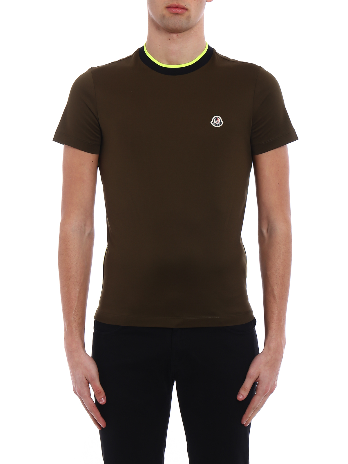Moncler Tシャツ - ダークグリーン|D09180308008390Y829
