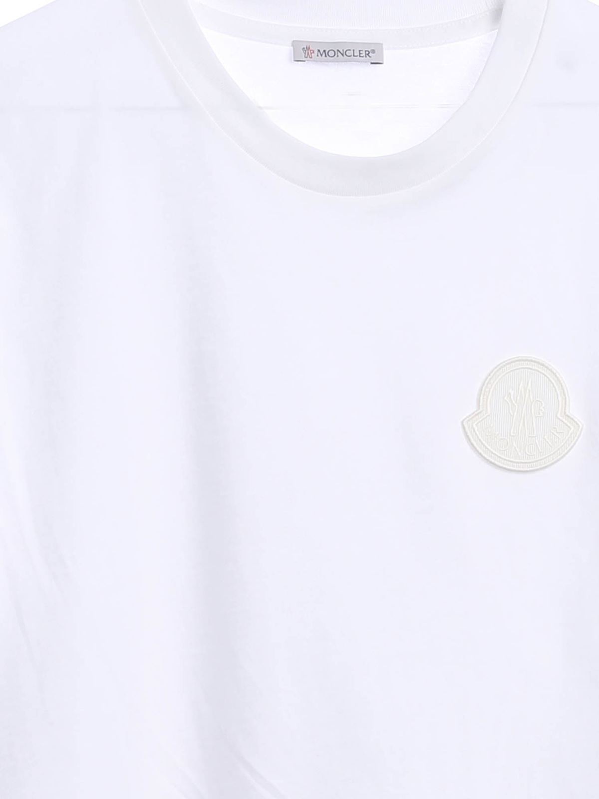 MONCLER ホワイト ロゴ Tシャツ Mサイズ Moncler ロゴ Tシャツ | ホワイト | FARFETCH JP