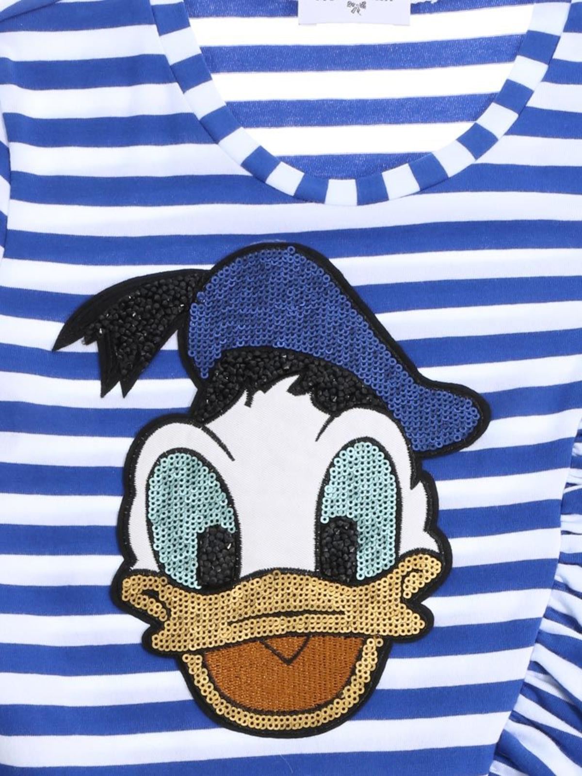 Monnalisa Donald Duck striped T-shirt - Blue|191615R410049954