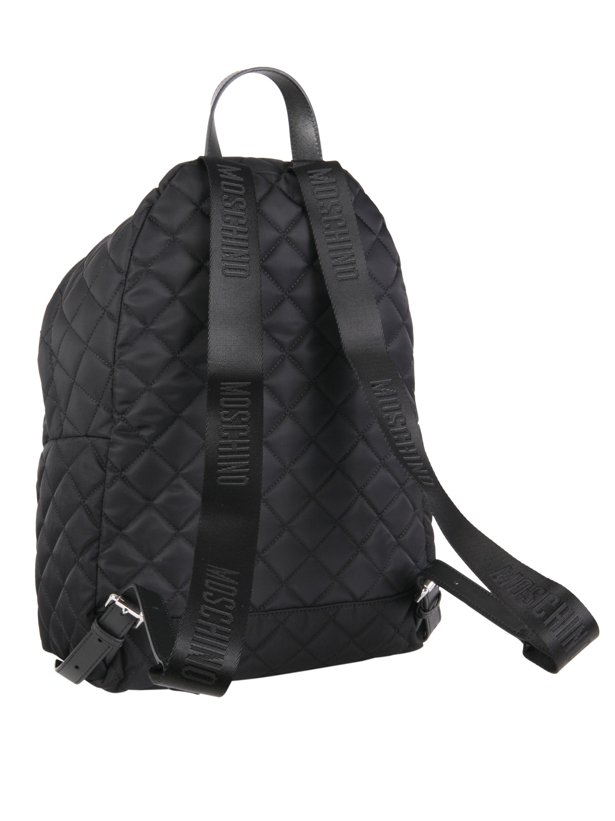 Moschino Quilted matte nylon backpack - Black - Women|B76073555 display picture 2