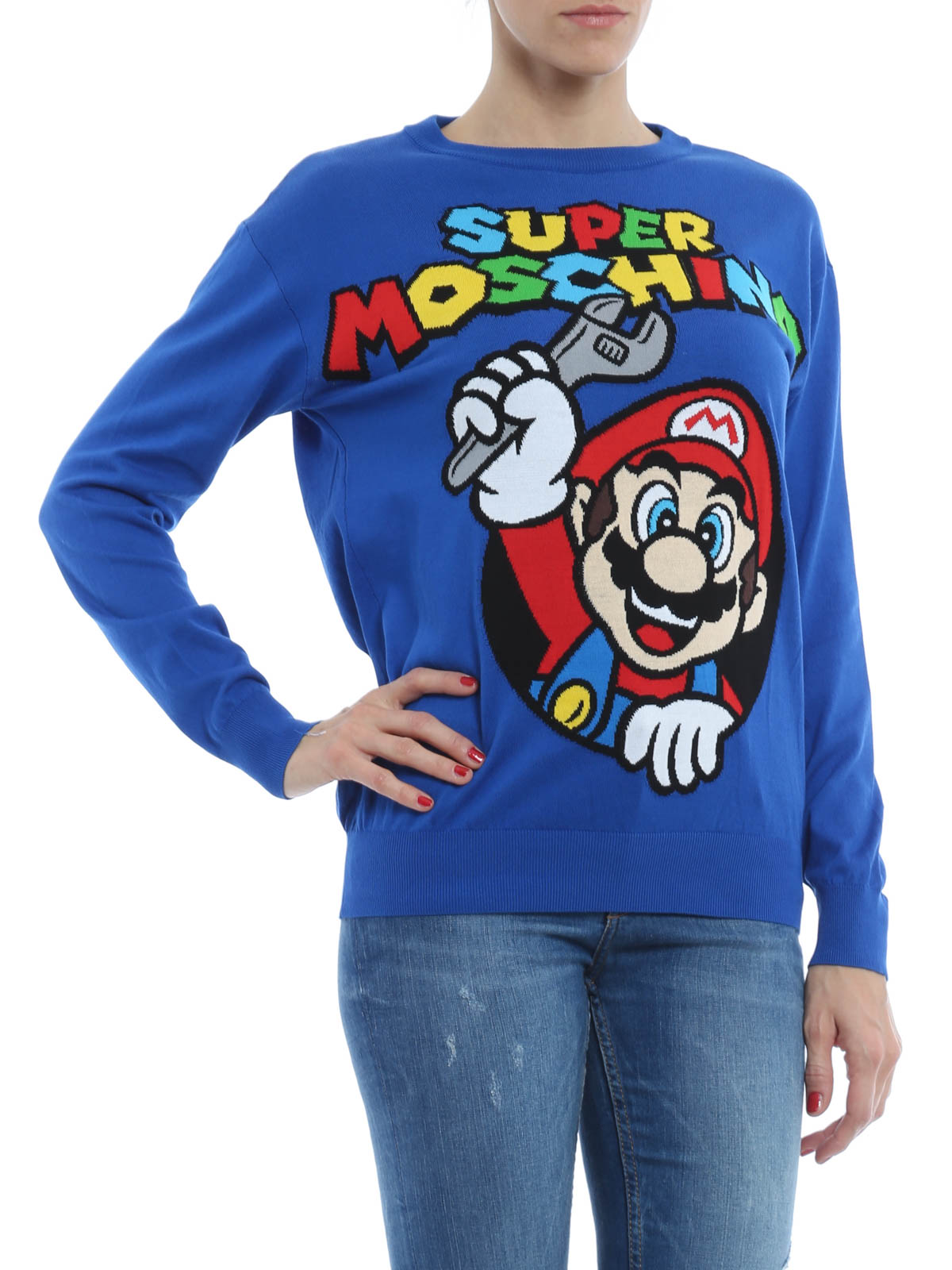 Moschino Super Moschino patterned crewneck | 09230400V0299 Moschino Super Moschino patterned crewneck | 09230400V0299