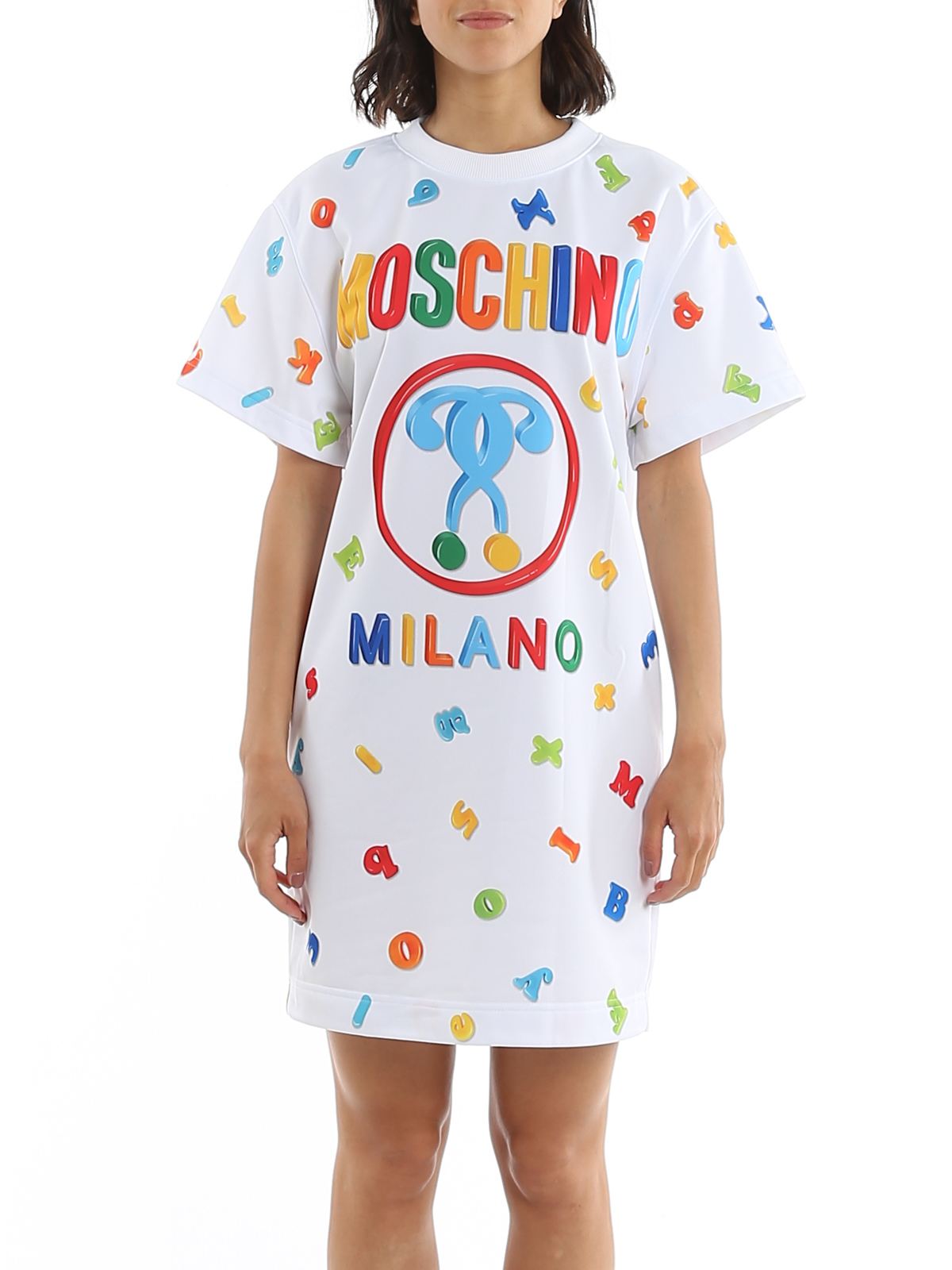 Women's moschino t shirt dress sales