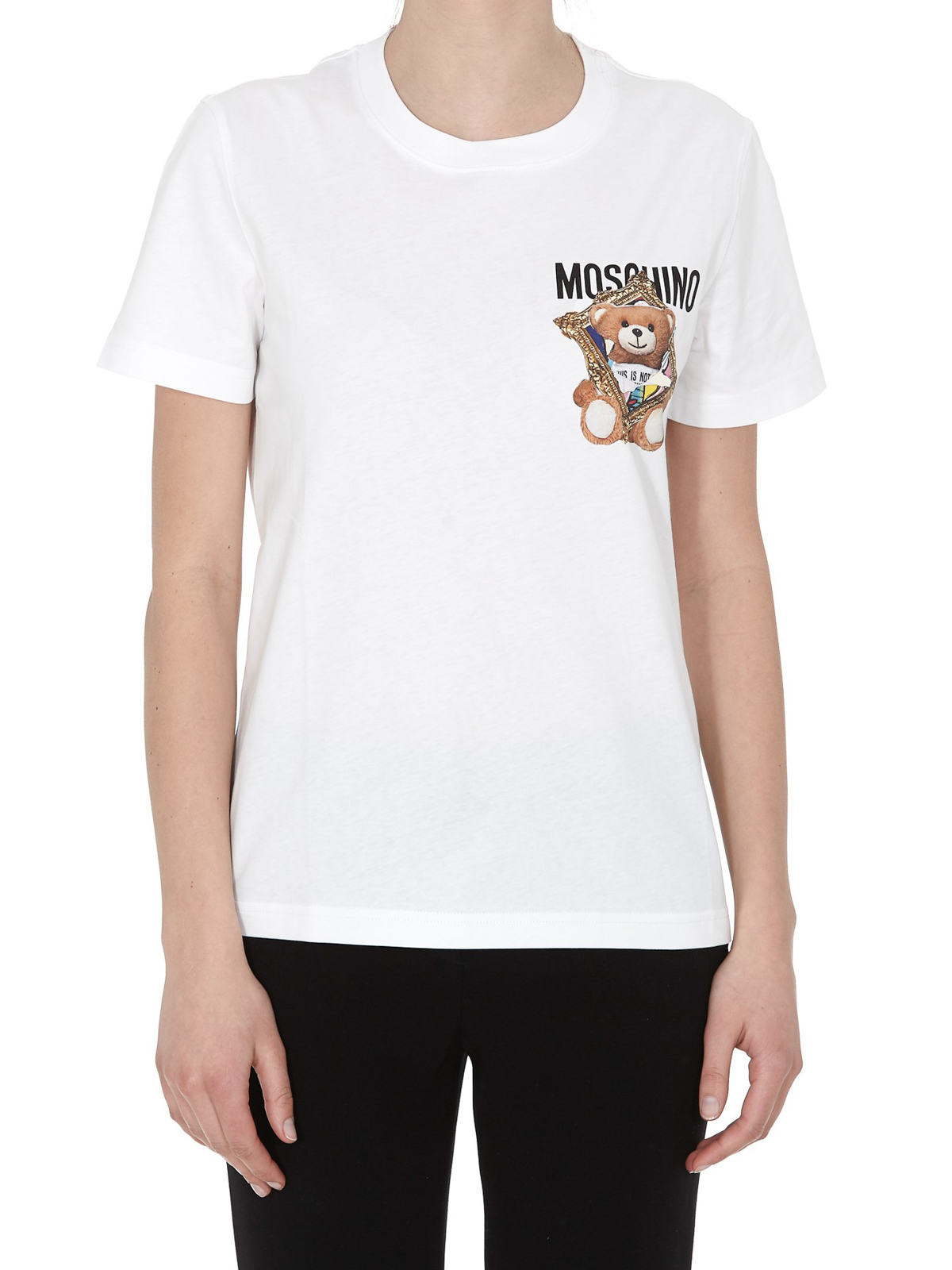 Shop Moschino Camiseta - Frame Teddy In Blanco