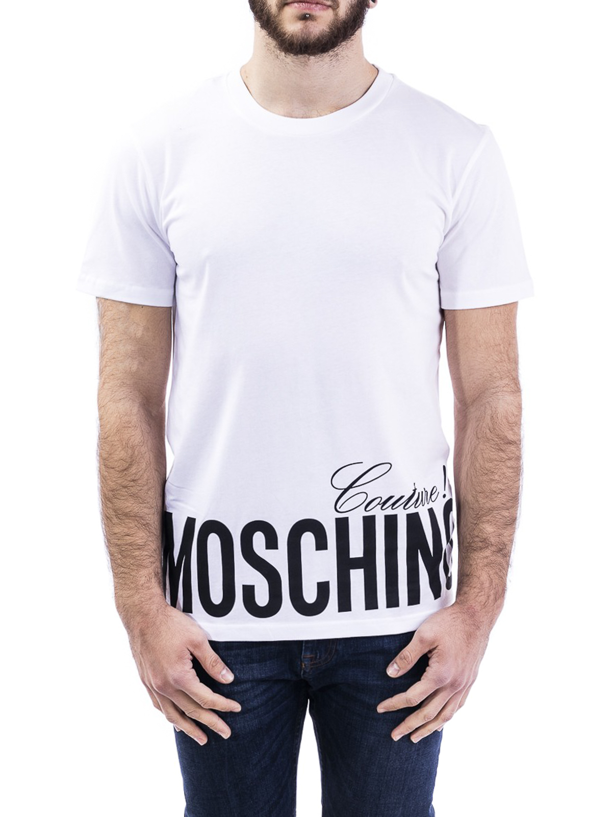 Tシャツ・カットソー MOSCHINO COUTURE Men T-shirt White 07070241 1001 Moschino Couture! Logo T-shirt | White | FARFETCH